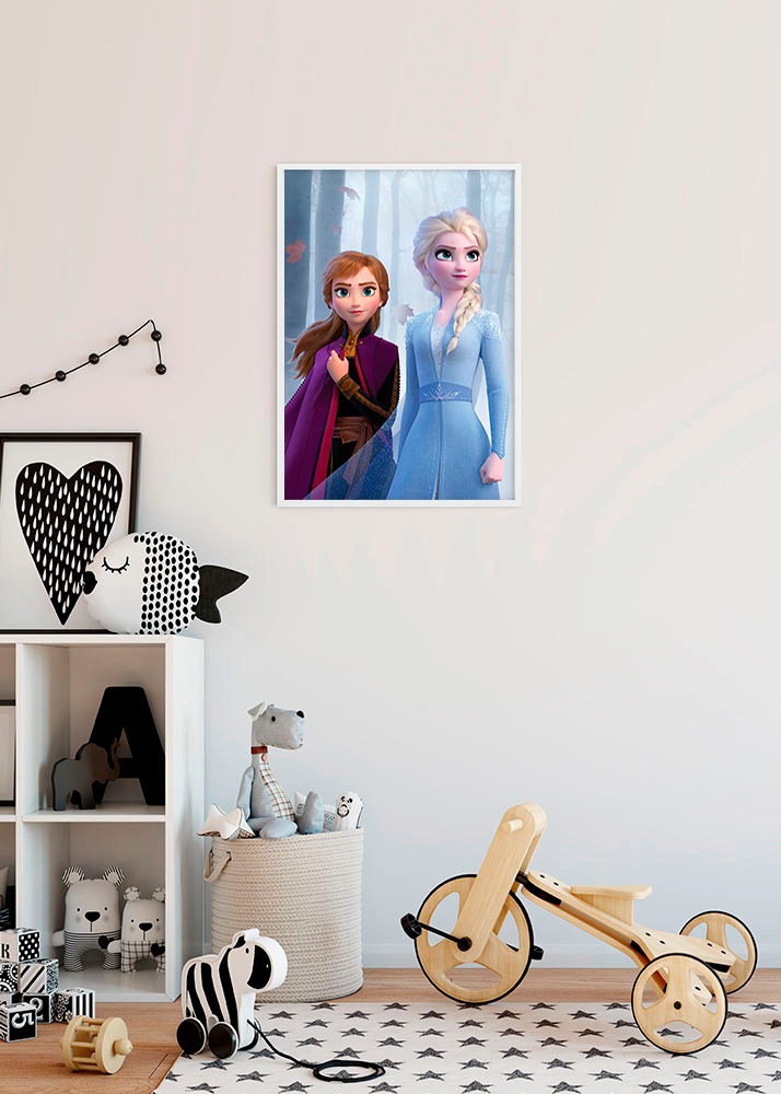 Komar Bild »Frozen Sisters in the Wood« Disney 1 Stk. tlg. Wandbild zur Dekoration im Kinderzimmer - ohne Rahmen
