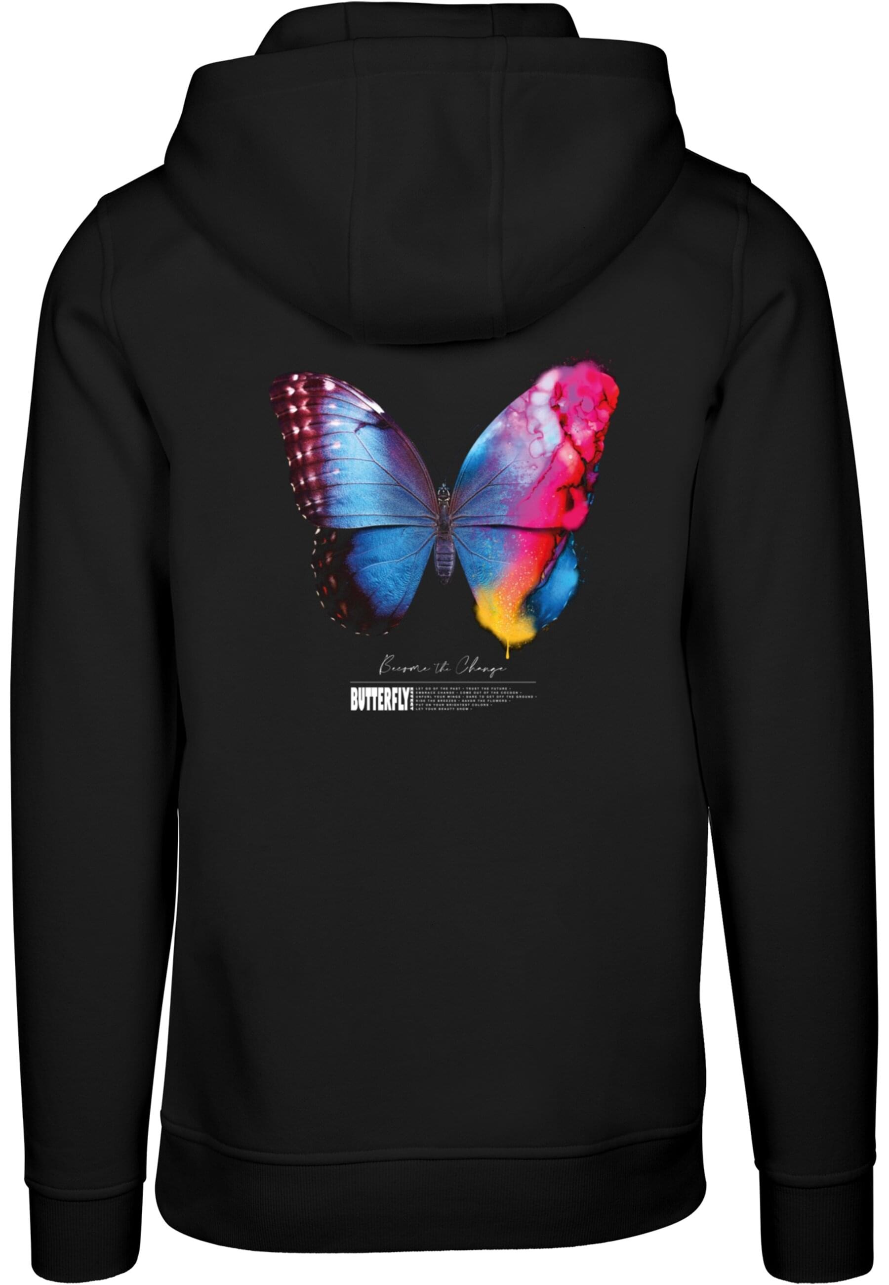 MisterTee Kapuzensweatshirt »MisterTee Herren Become the Change Butterfly 2.0 Hoody«, (1 tlg.)