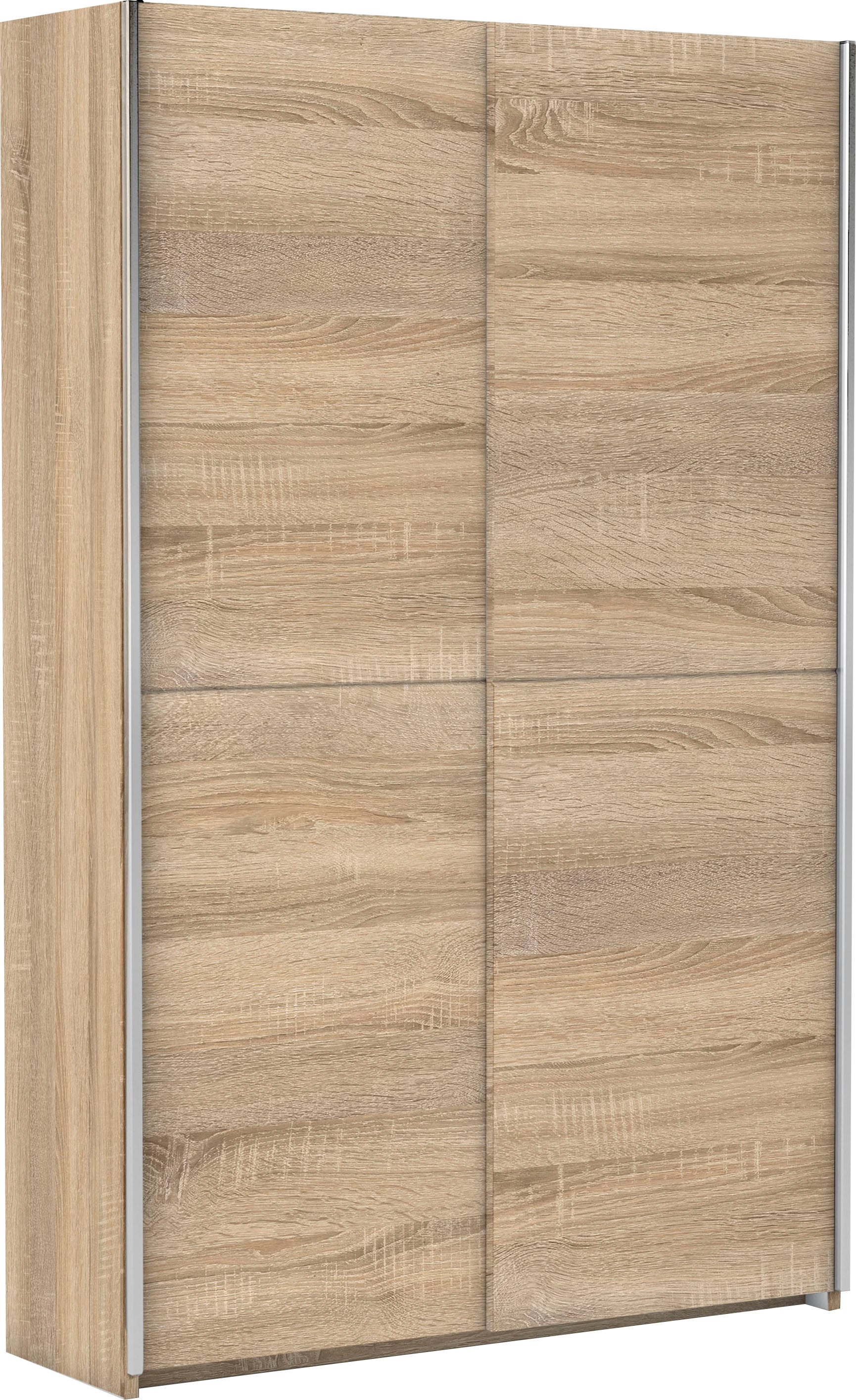 Schlafkontor Schwebetürenschrank »Heimo/Fast Schrank Kleiderschrank Garderobe«, geringe Tiefe, ausziehbarer Kleiderstange, Garderobenschrank, 6 Böden