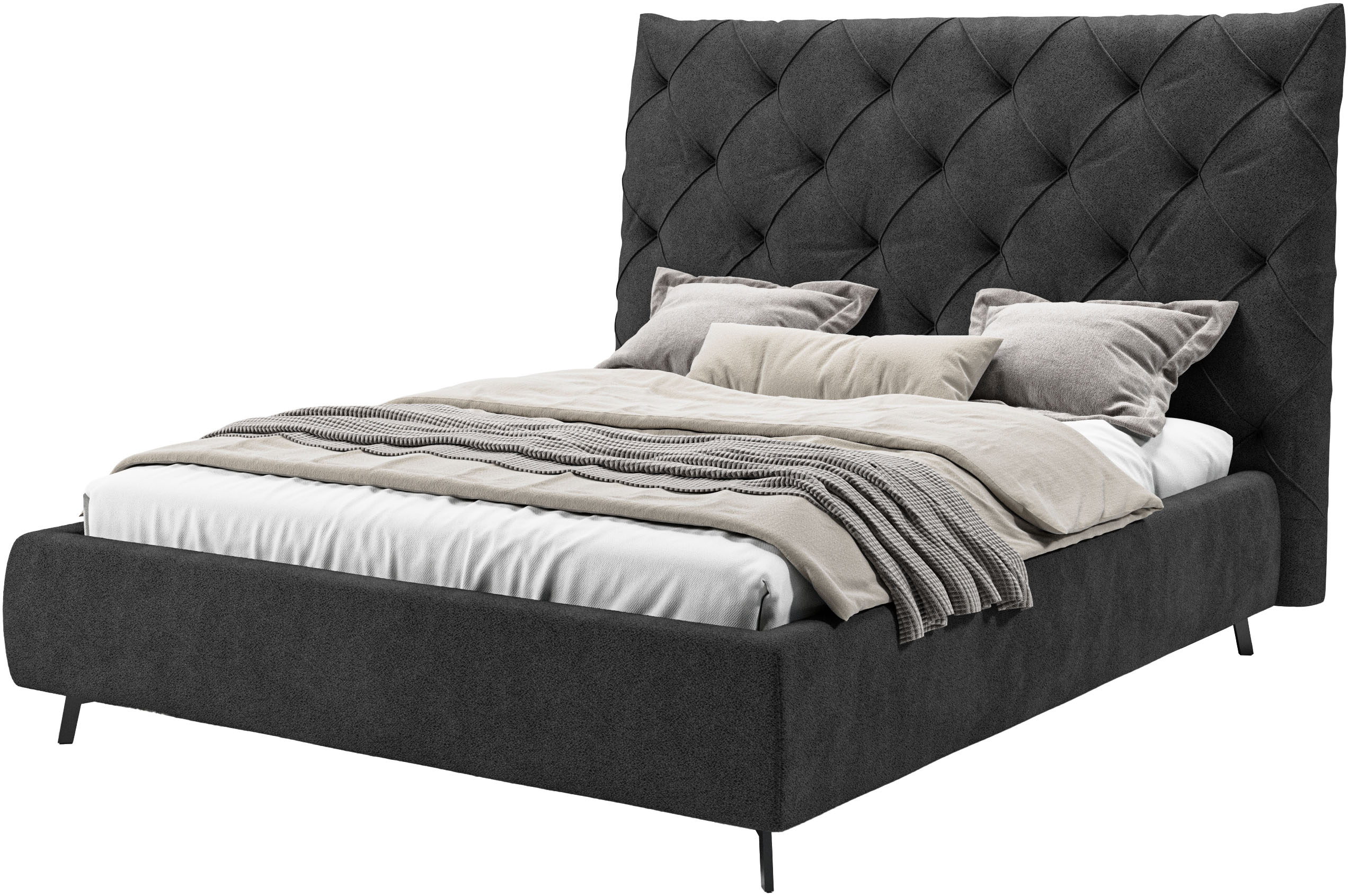 Home affaire Polsterbett "Maxime, in 4 Breiten bis 200cm, auch in Leder" Kopfteilhöhe 143 cm, belastbar bis 280 kg, auch in Überlänge 220cm
