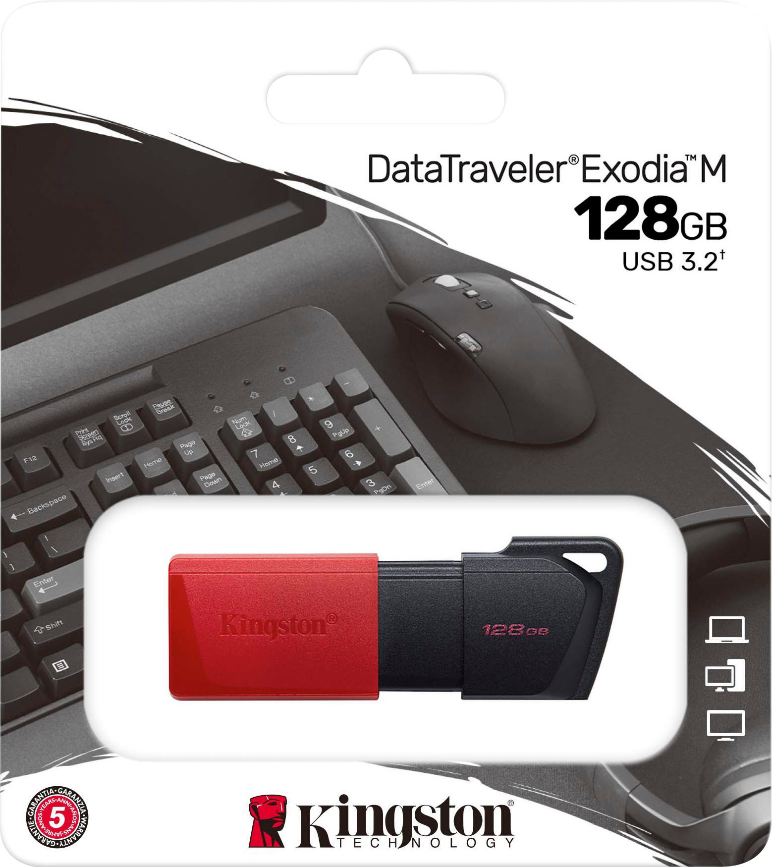 Kingston USB-Stick »DATATRAVELER® EXODIA™ M 128GB«, (USB 3.2)