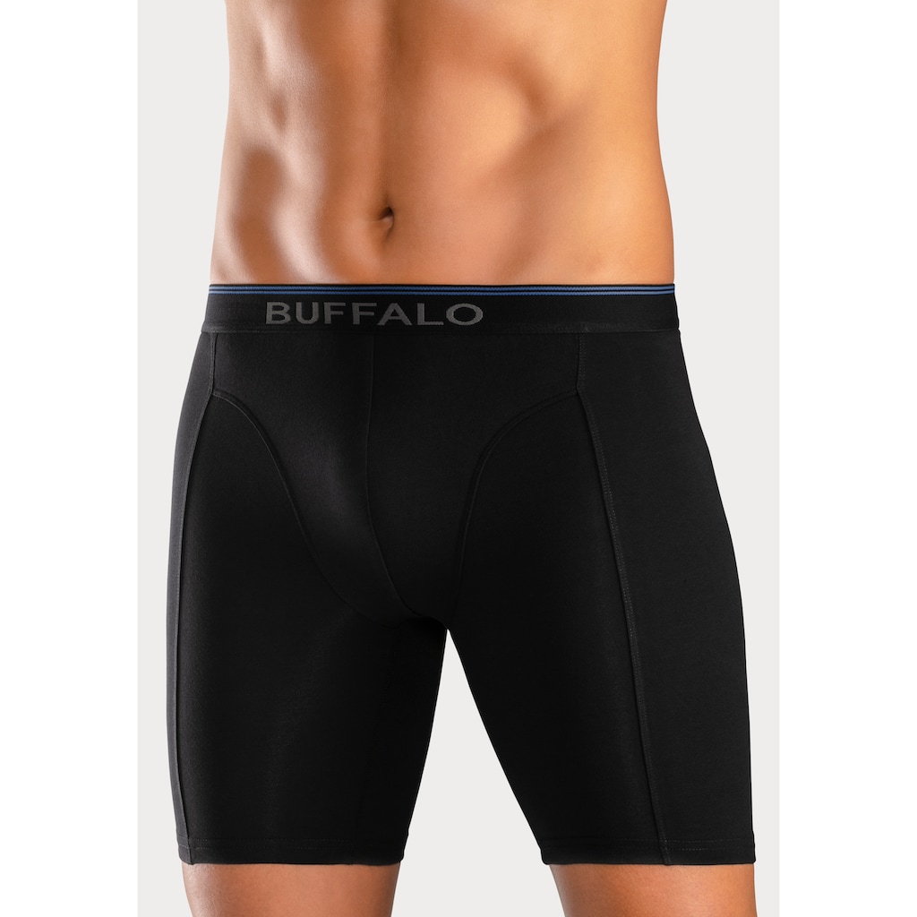 Marken Buffalo Buffalo Boxer, (3 St.), in langer Form ideal auch für Sport und Trekking schwarz