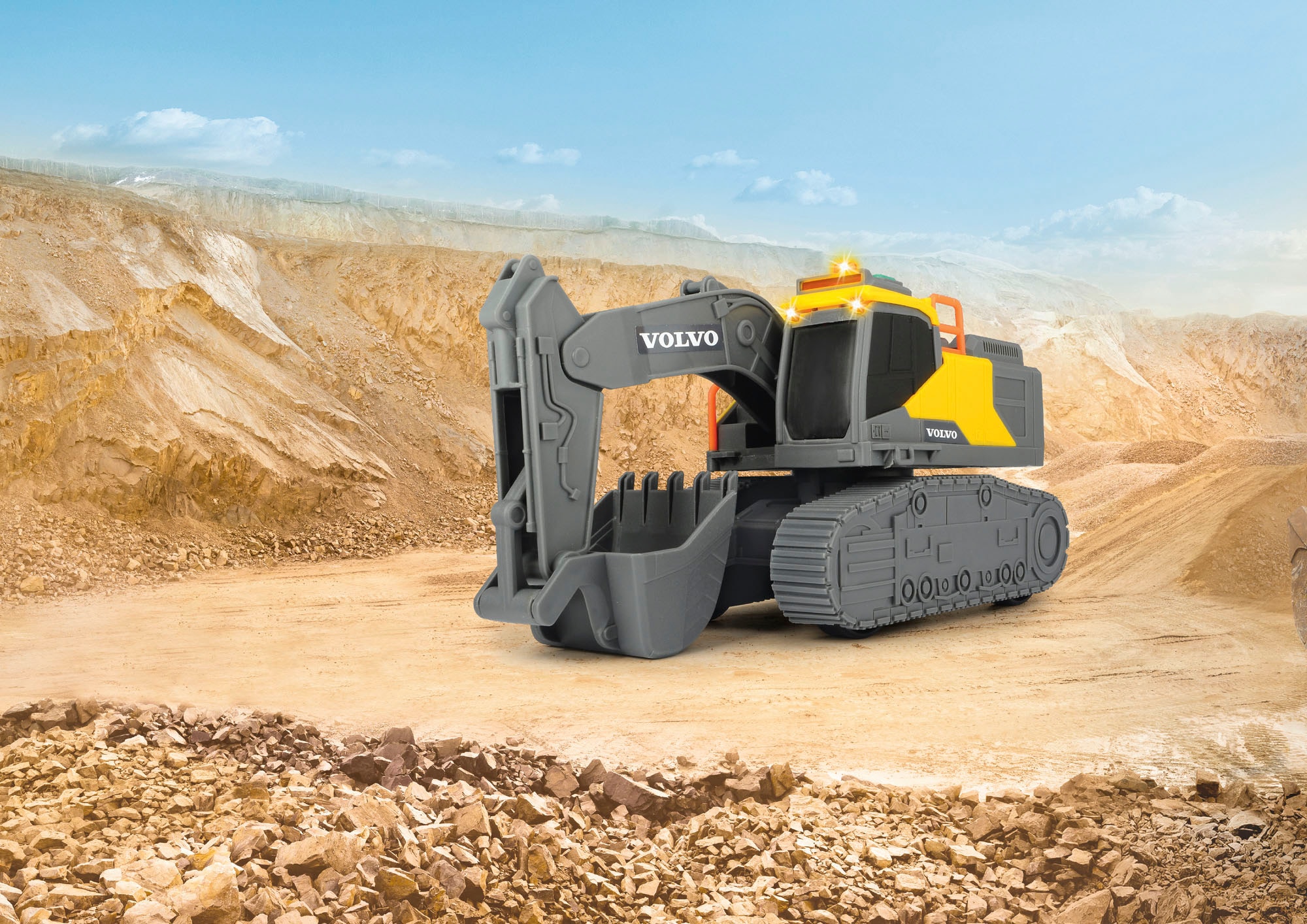 Dickie Toys Spielzeug-Bagger »Volvo Tracked Excavator«, mit Licht und Sound