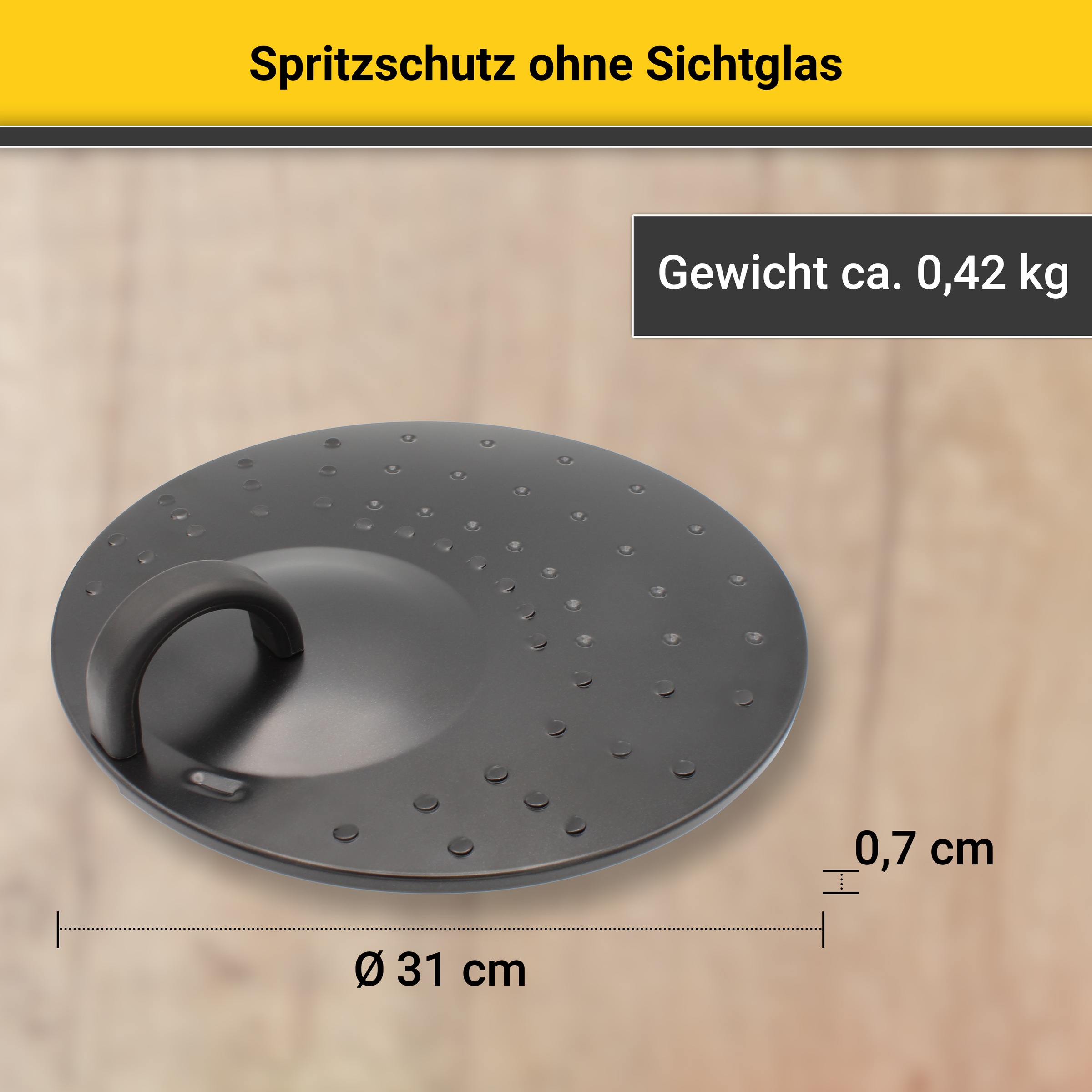 Krüger Spritzschutzdeckel, Ø 31 cm, universell einsetzbar