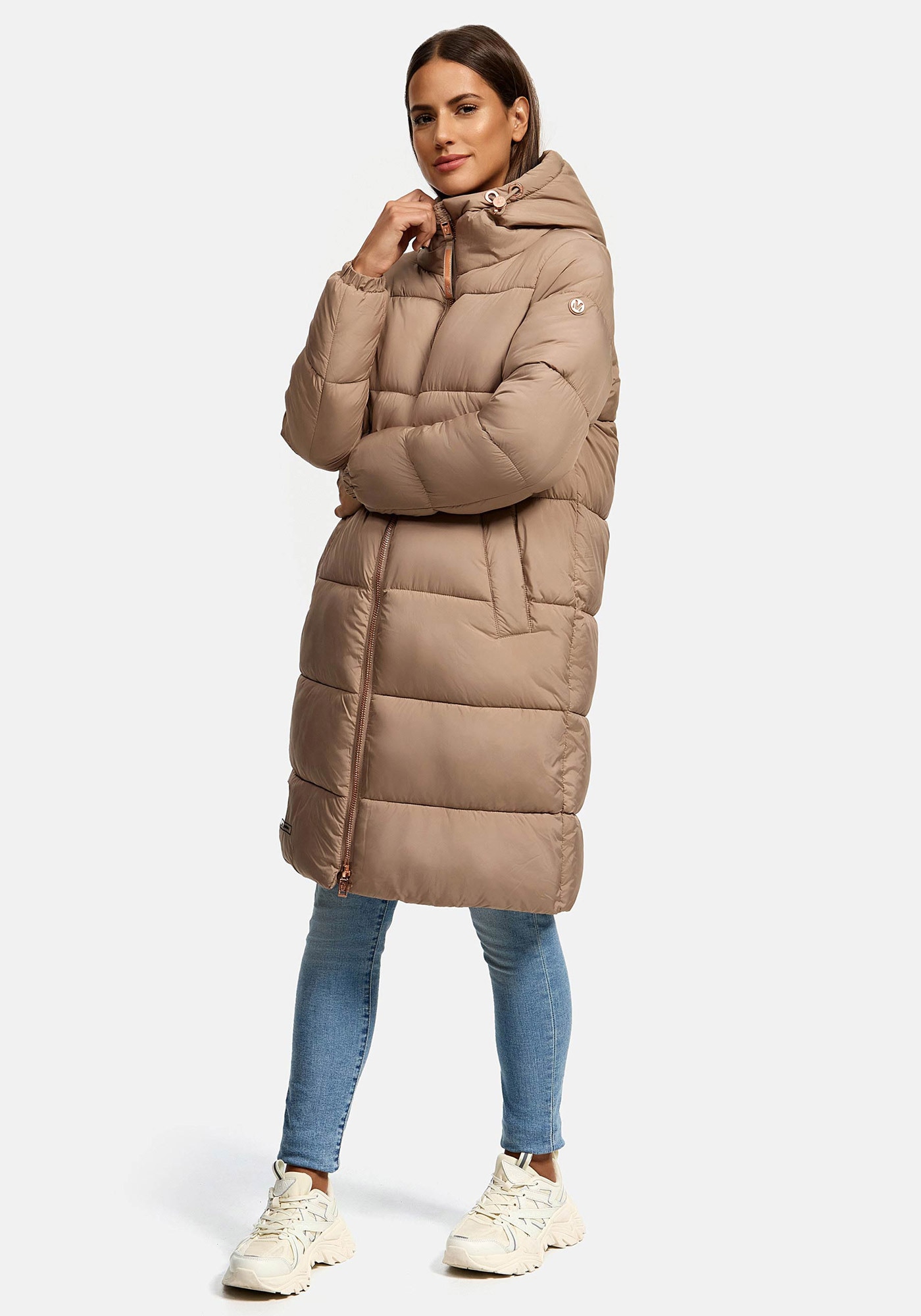 Marikoo Winterjacke »Nomadiaa«, Lange Damen Winterjacke