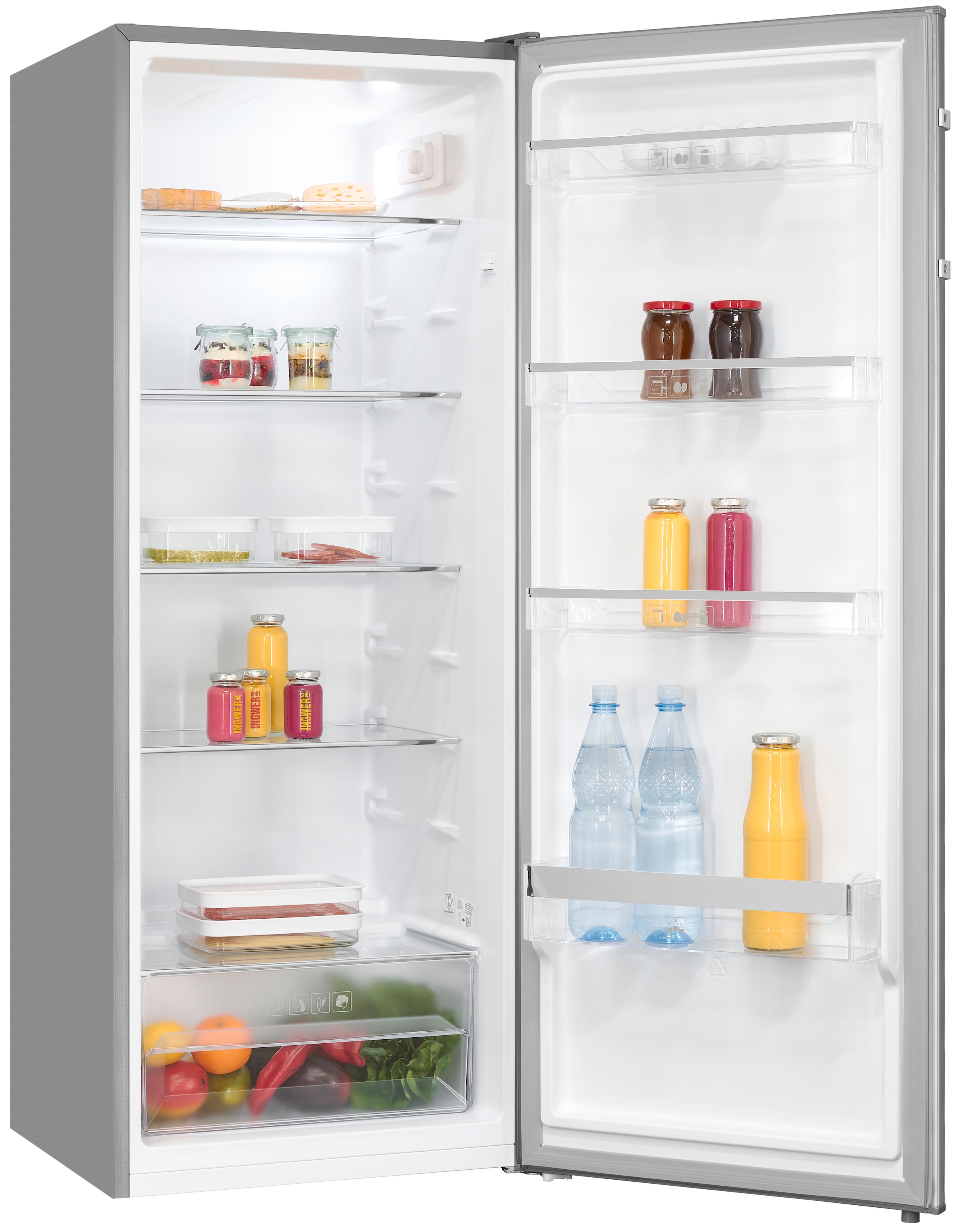 exquisit Vollraumkühlschrank »KS320-V-H-040D inoxlook«