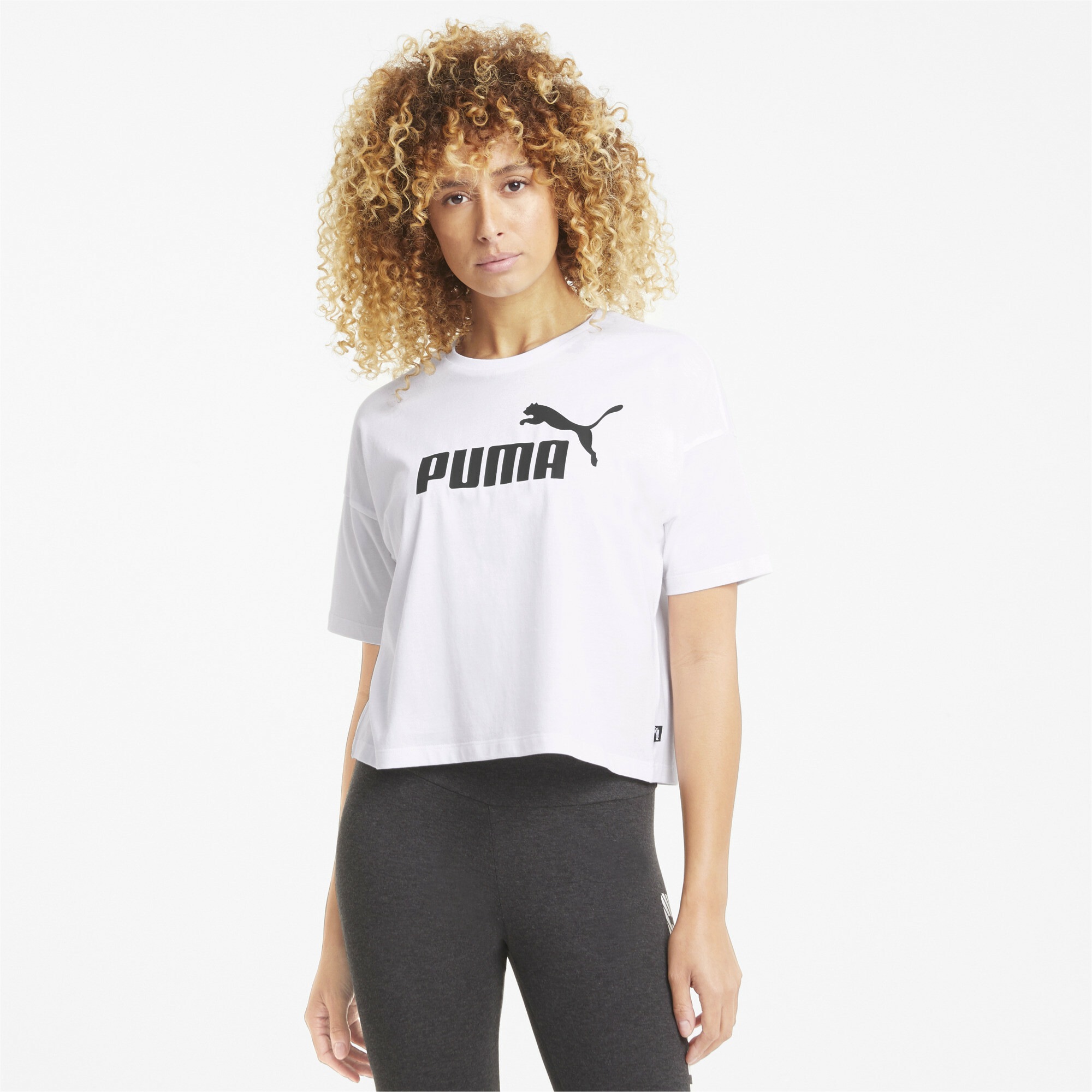 PUMA Crop-Top »Essentials Logo Cropped T-Shirt Damen«