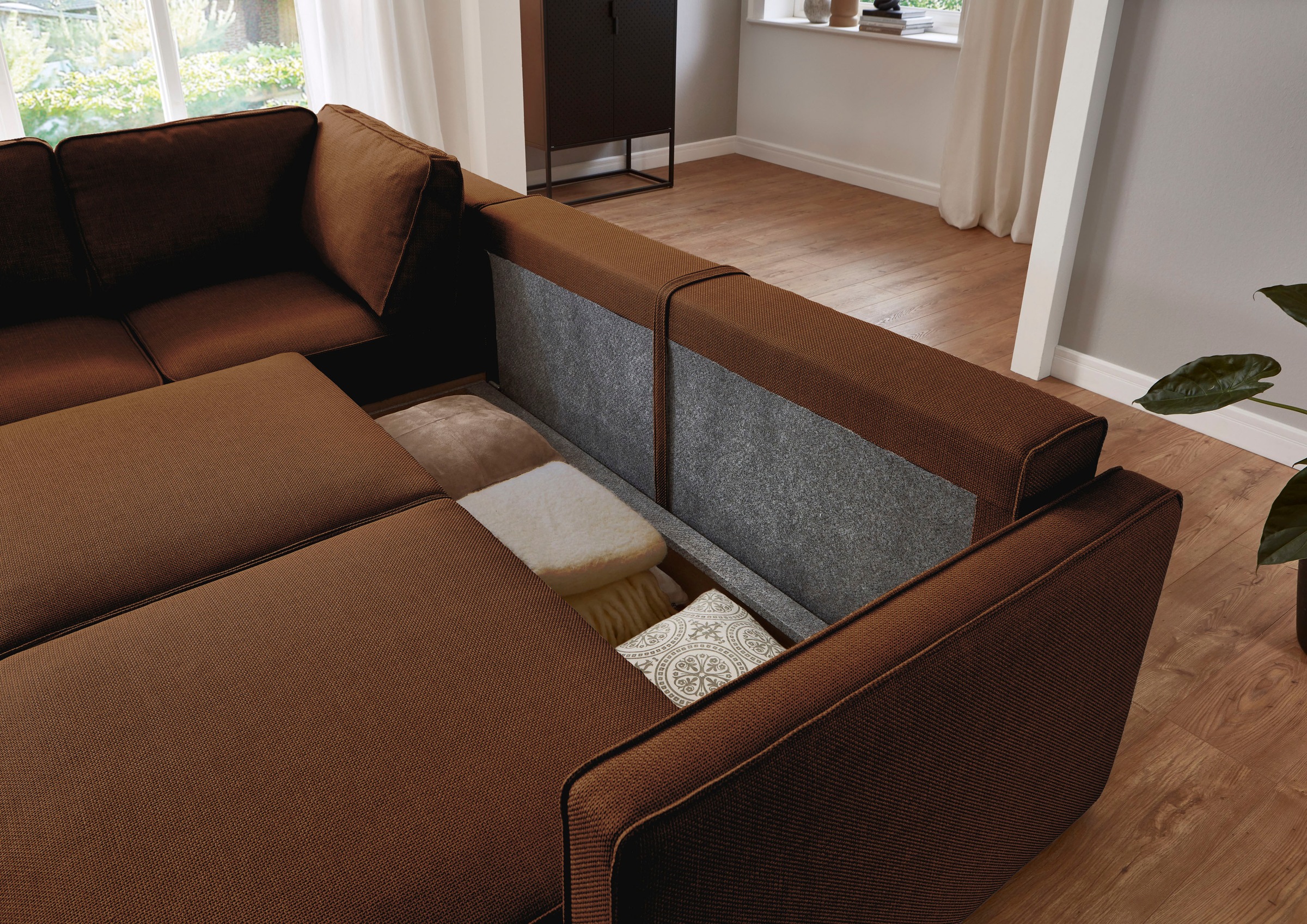 ATLANTIC home collection Schlafsofa »Chill«, Ecksofa mit Bettfunktion und Bettkasten