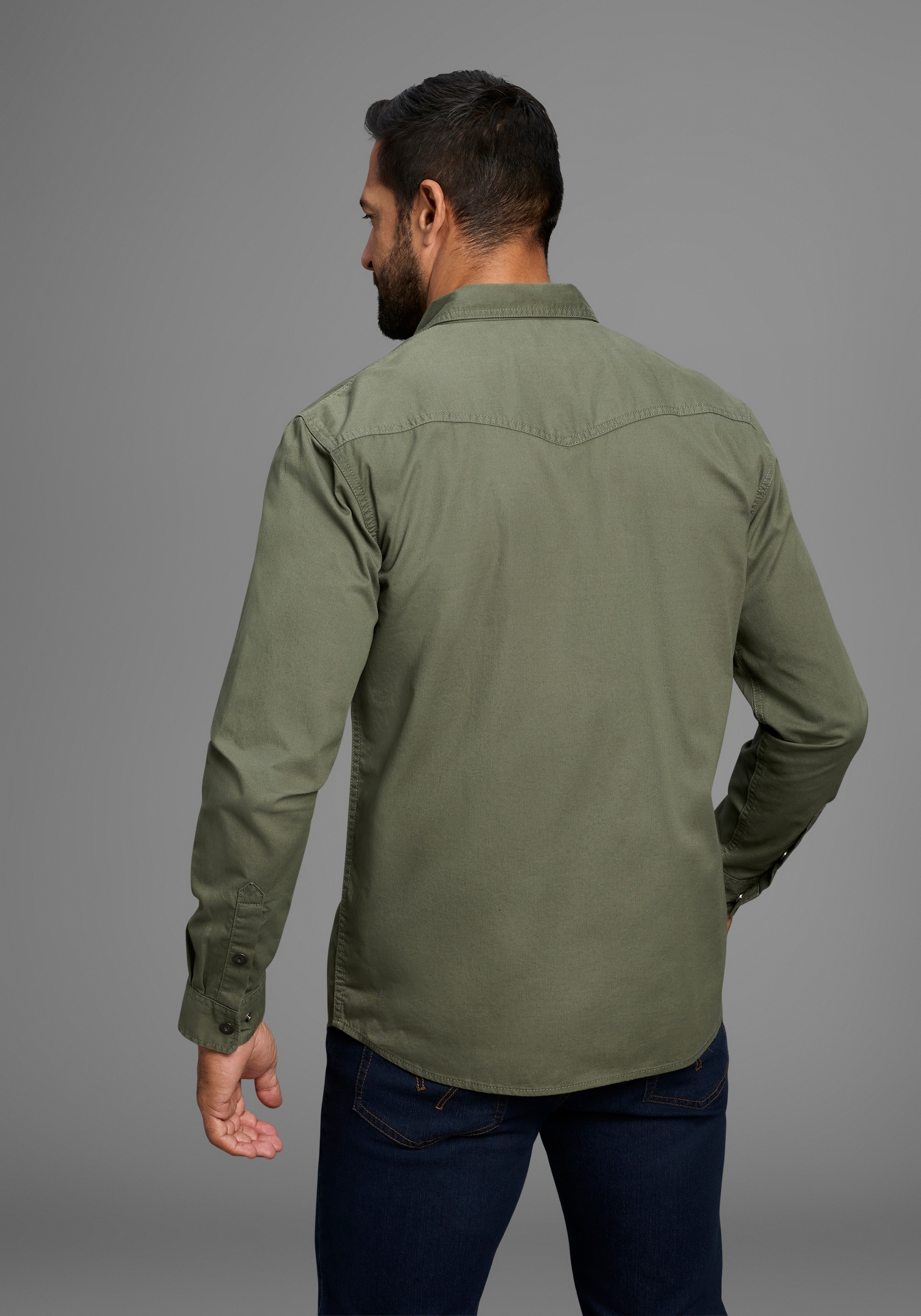 Arizona Langarmhemd im Western-Stil günstig online kaufen