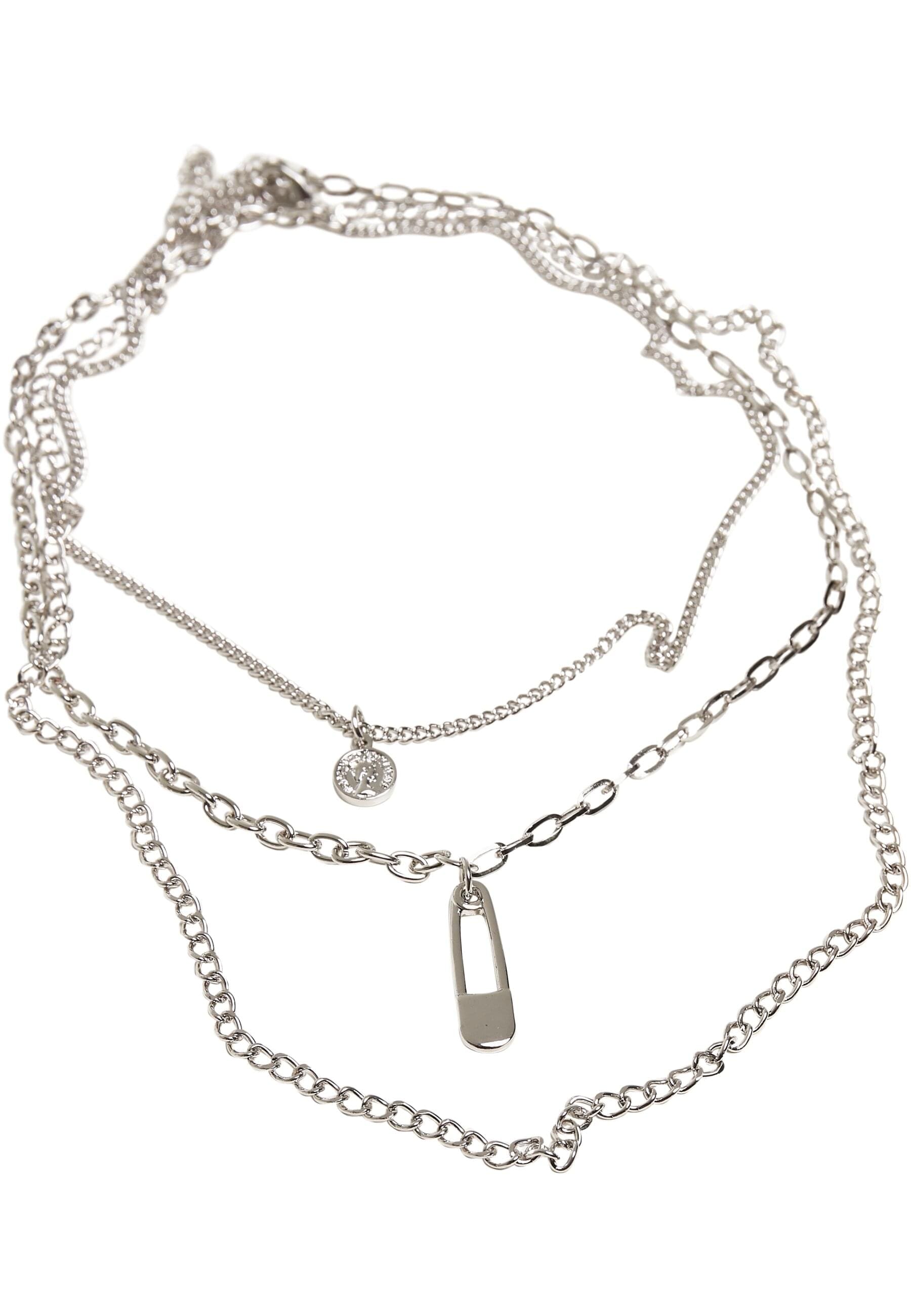 Edelstahlkette »Urban Classics Unisex Safety Pin Layering Necklace«