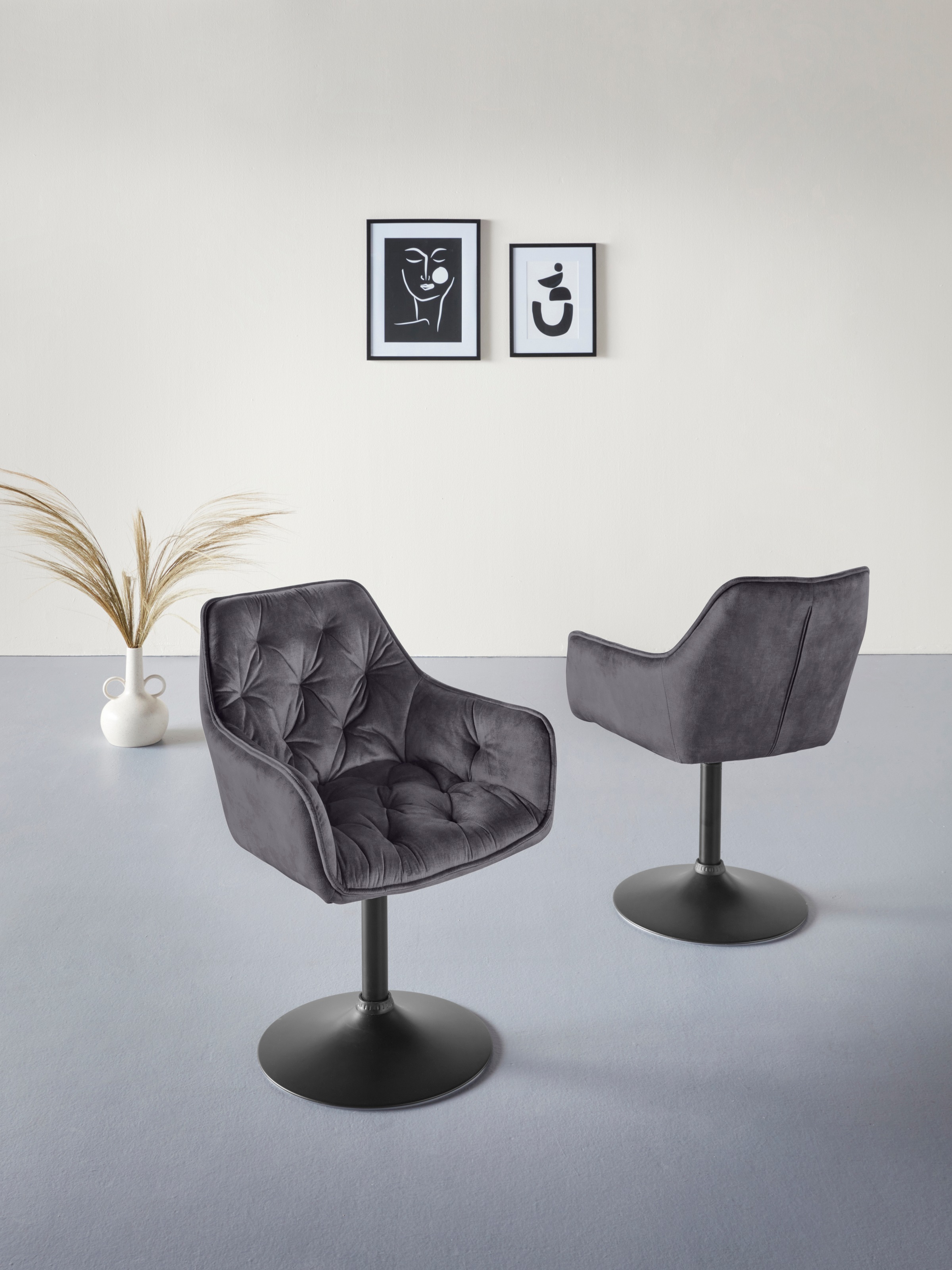 HELA Esszimmerstuhl "BIRTE" (Set) 2 Stk. Velours Drehfunktion, als Einzelst günstig online kaufen