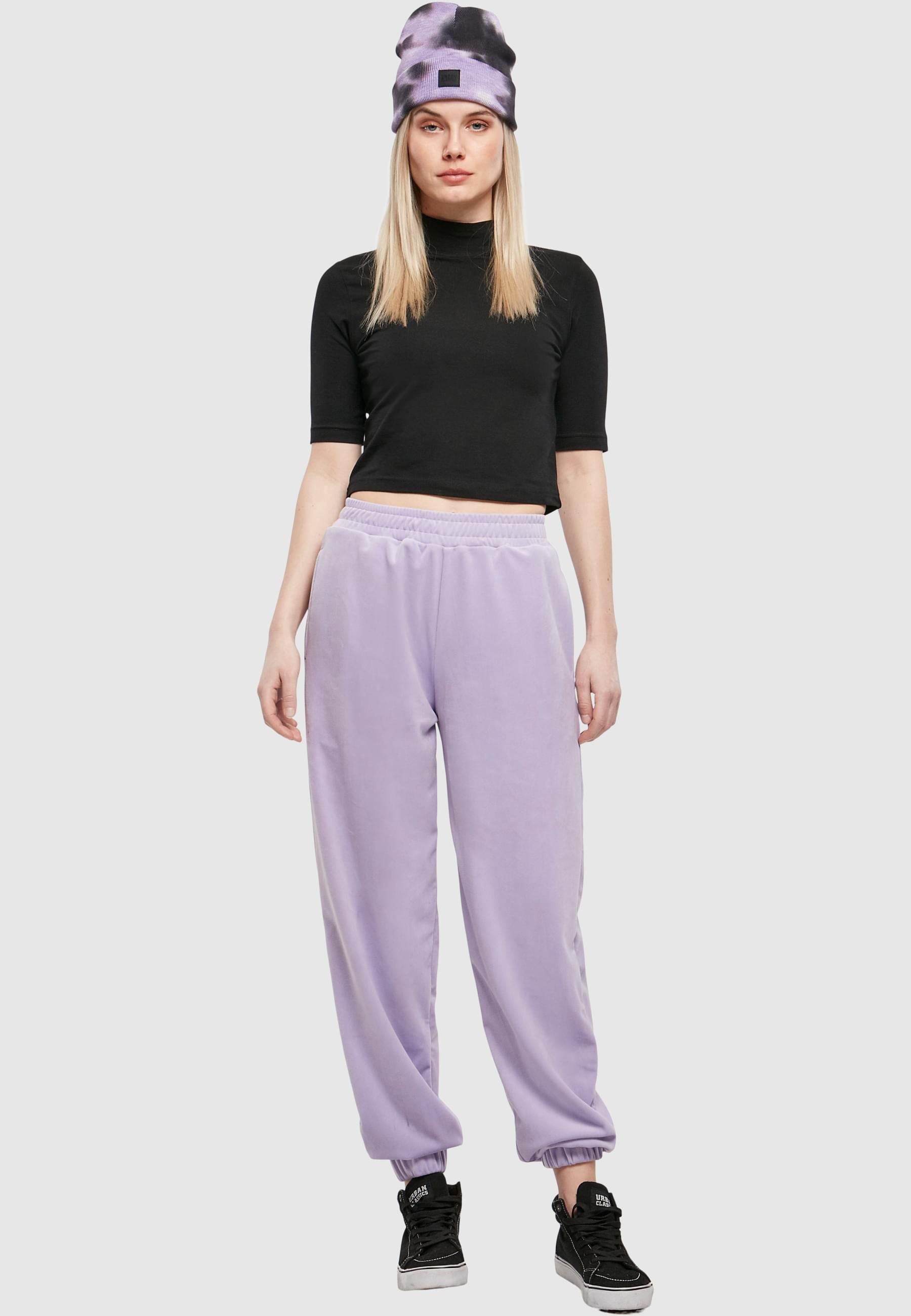 URBAN CLASSICS Jogginghose »Urban Classics Damen Ladies High Waist Ballon Velvet Sweat Pants«, (1 tlg.)