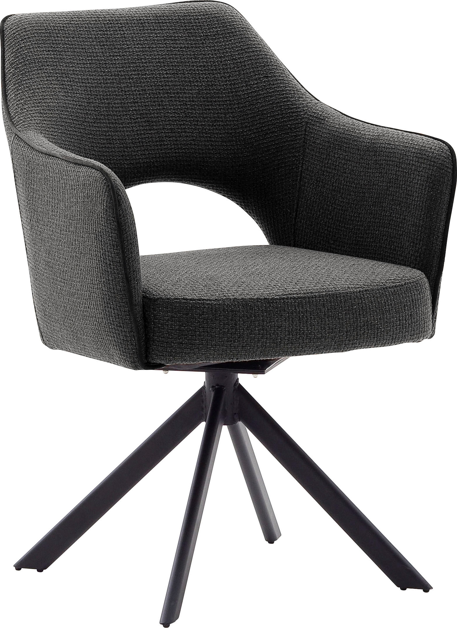 MCA furniture 4-Fußstuhl »Tonala«, (Set), 2 St., Velourstoff grob, (2er-Set), 180° drehbar, Belastbarkeit 120 kg, Sitzhöhe ca. 49 cm