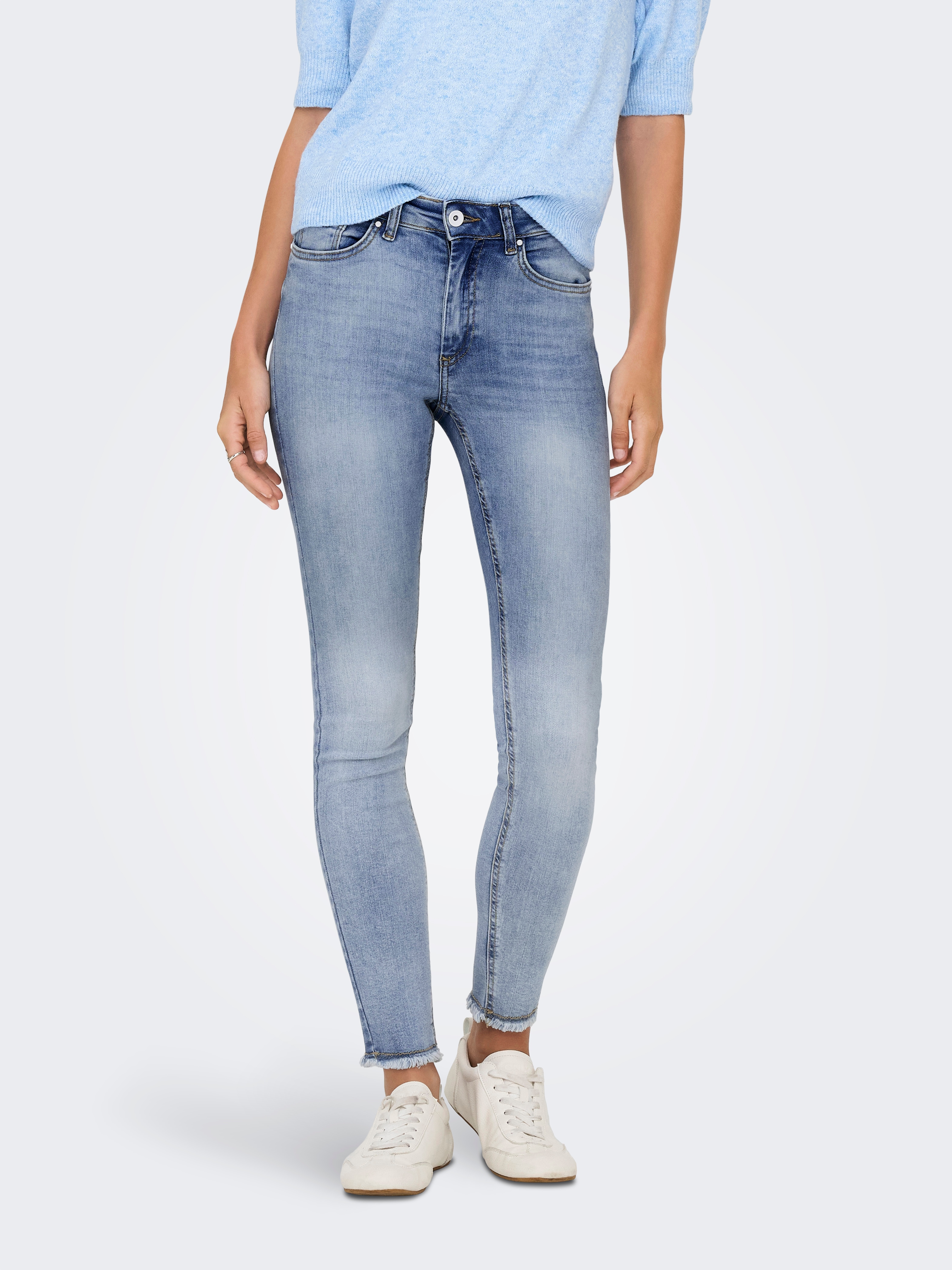 ONLY Ankle-Jeans "ONLBLUSH MID SK ANK RAW DNM REA694 NOOS"