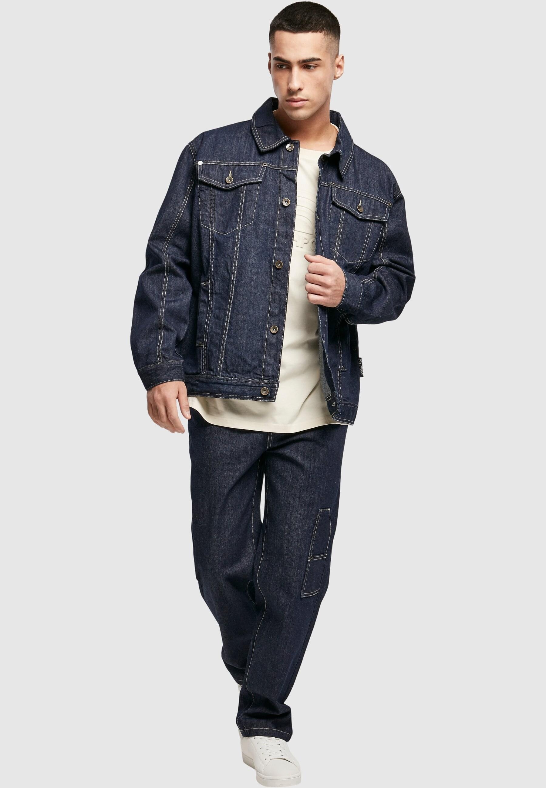 Southpole Allwetterjacke »Southpole Herren Southpole Script Denim Jacket«, (1 St.), ohne Kapuze