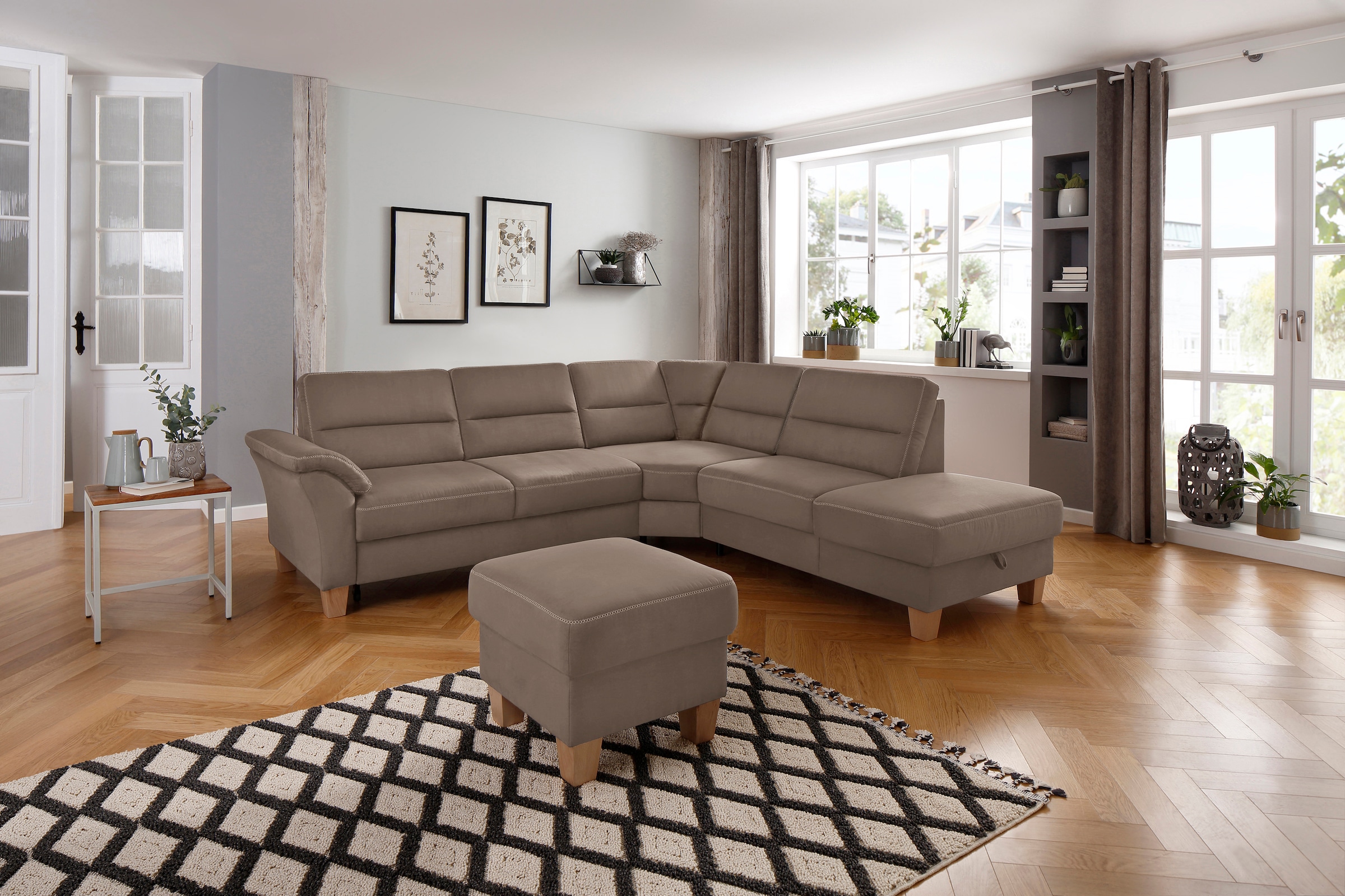 Home affaire Ecksofa "Soleo L-Form", komfortabel durch Trapezecke mit Relax günstig online kaufen