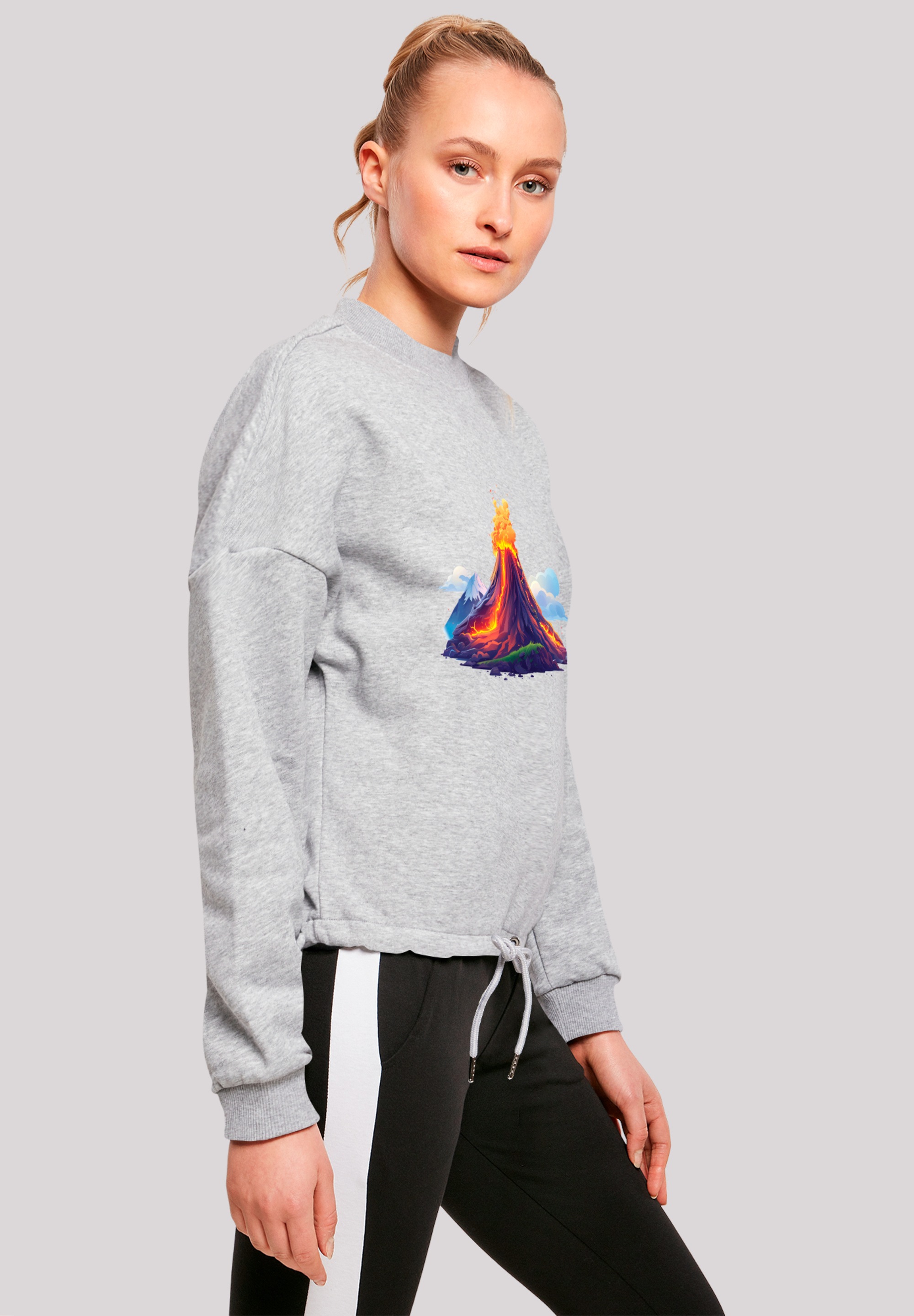 F4NT4STIC Sweatshirt »Vulkanausbruch«, Premium Qualität