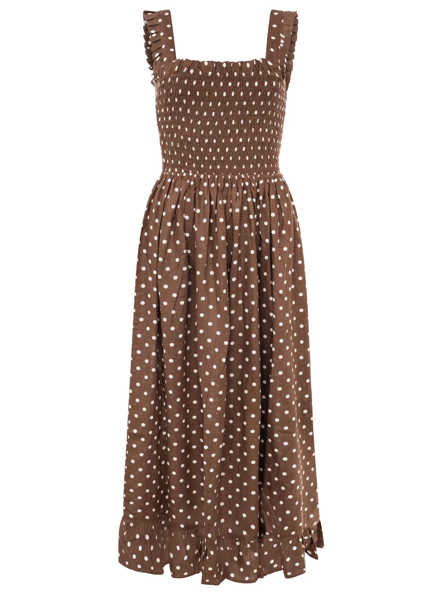 Zwillingsherz Maxikleid »"Classic Dots"« Ohne Taschen knöchellang, breite Träger, mit Punkten, elastisches Oberteil