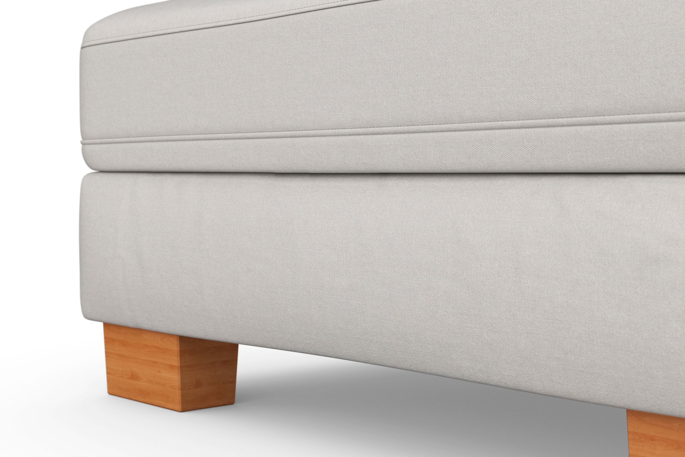 sit&more Ecksofa »Dundee L-Form«, mit Federkern und Massivholzfüßen, wahlweise mit Kopfteilverstellung