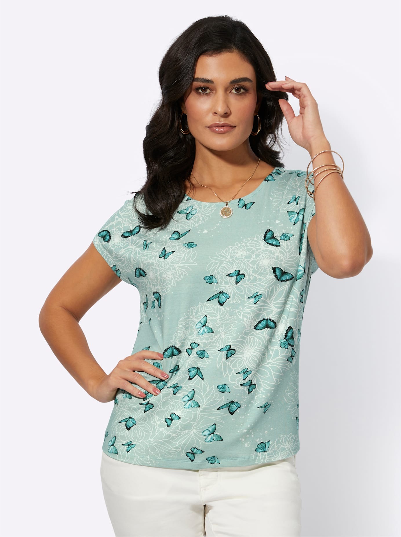 creation L Print-Shirt "Druck-Shirt" 1 Stk. tlg. günstig online kaufen