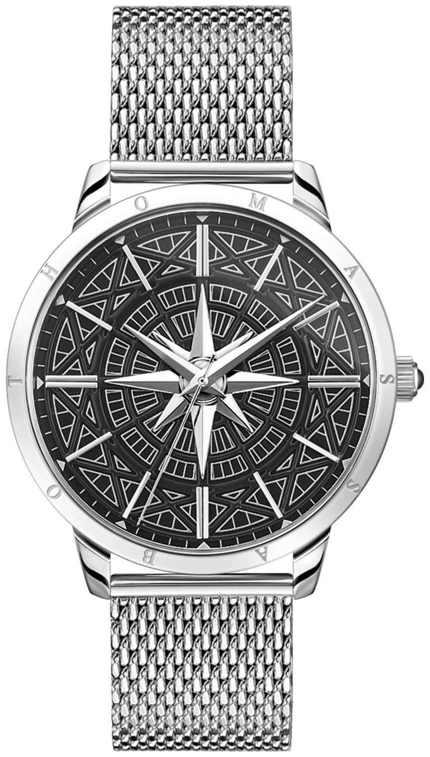 THOMAS SABO Quarzuhr »REBEL SPIRIT KOMPASS«, Armbanduhr für Damen und Herren, unisex, Onyx- oder Lapislazuli-Steine