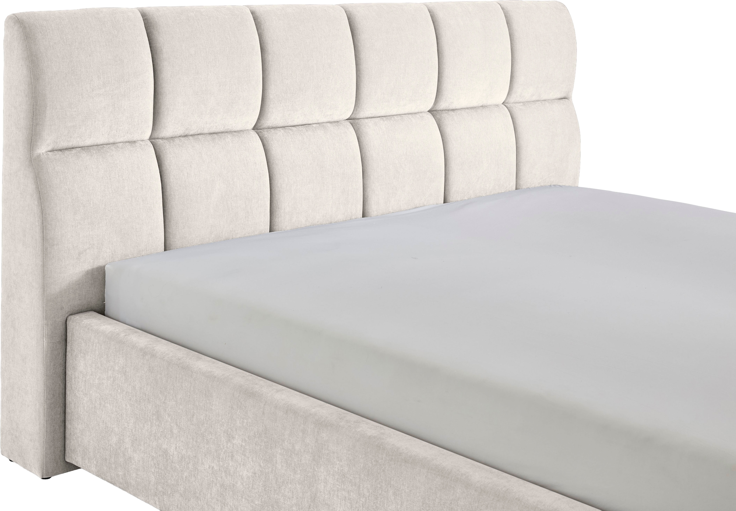 meise.möbel Polsterbett »Canyon, Breite 180cm, erhältlich in grau oder beige« inkl. Schubkasten im Fußteil - ideal als Hundebett nutzbar