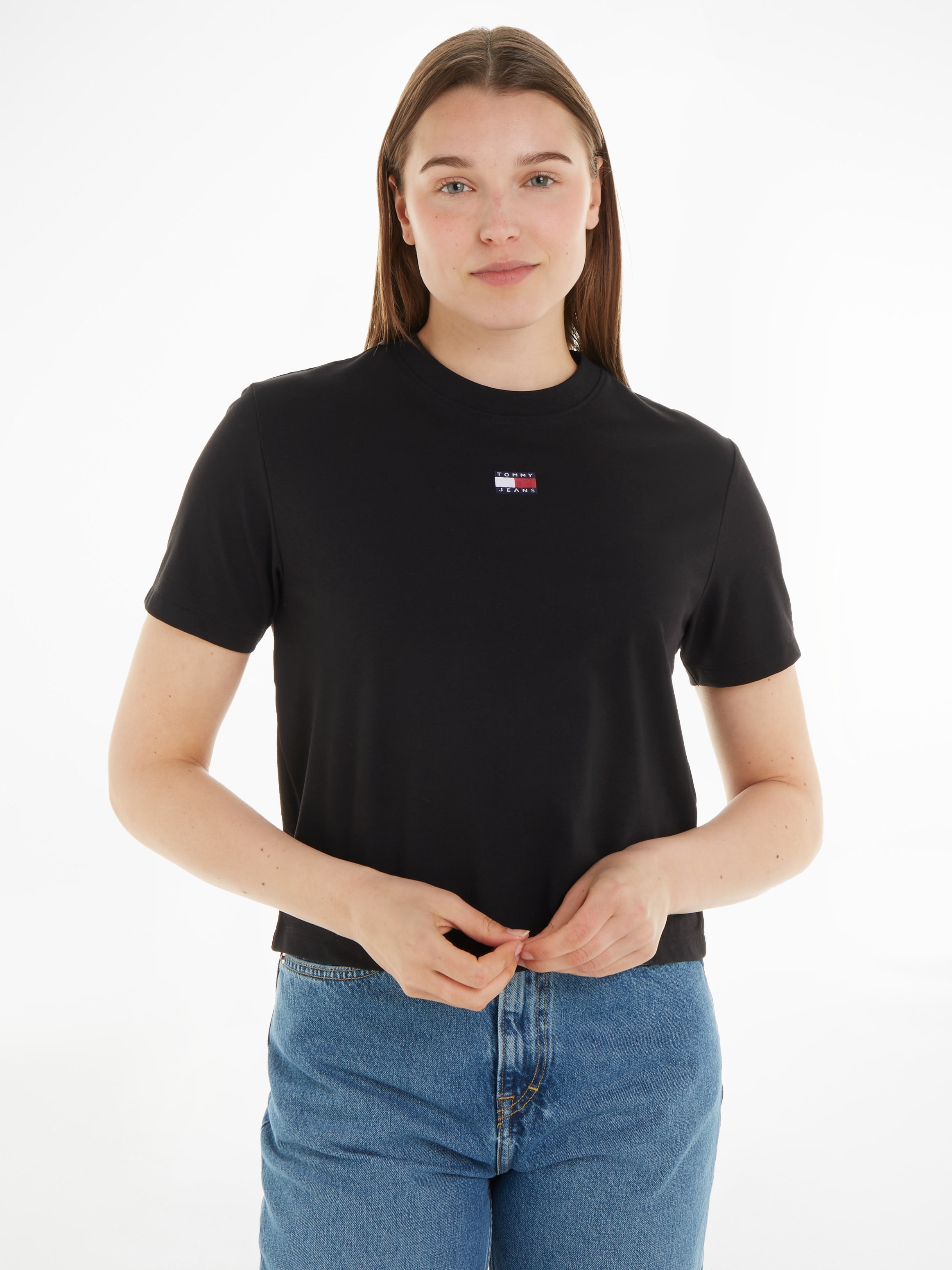 Tommy Jeans Curve T-Shirt »TJW BXY BADGE TEE EXT« für bestellen | BAUR