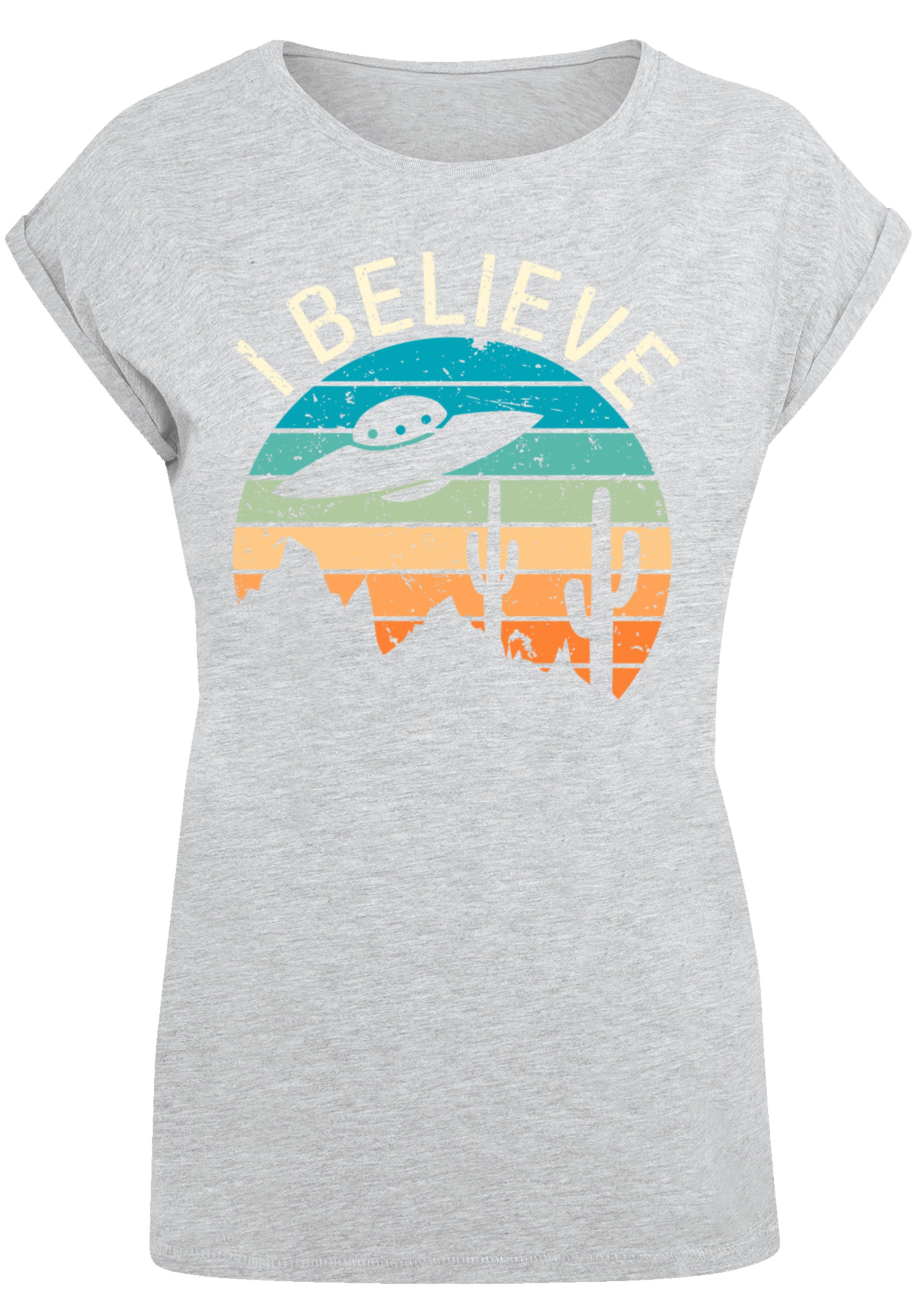 F4NT4STIC T-Shirt »I Believe UFO Alien Sonnenuntergang«, Premium Qualität
