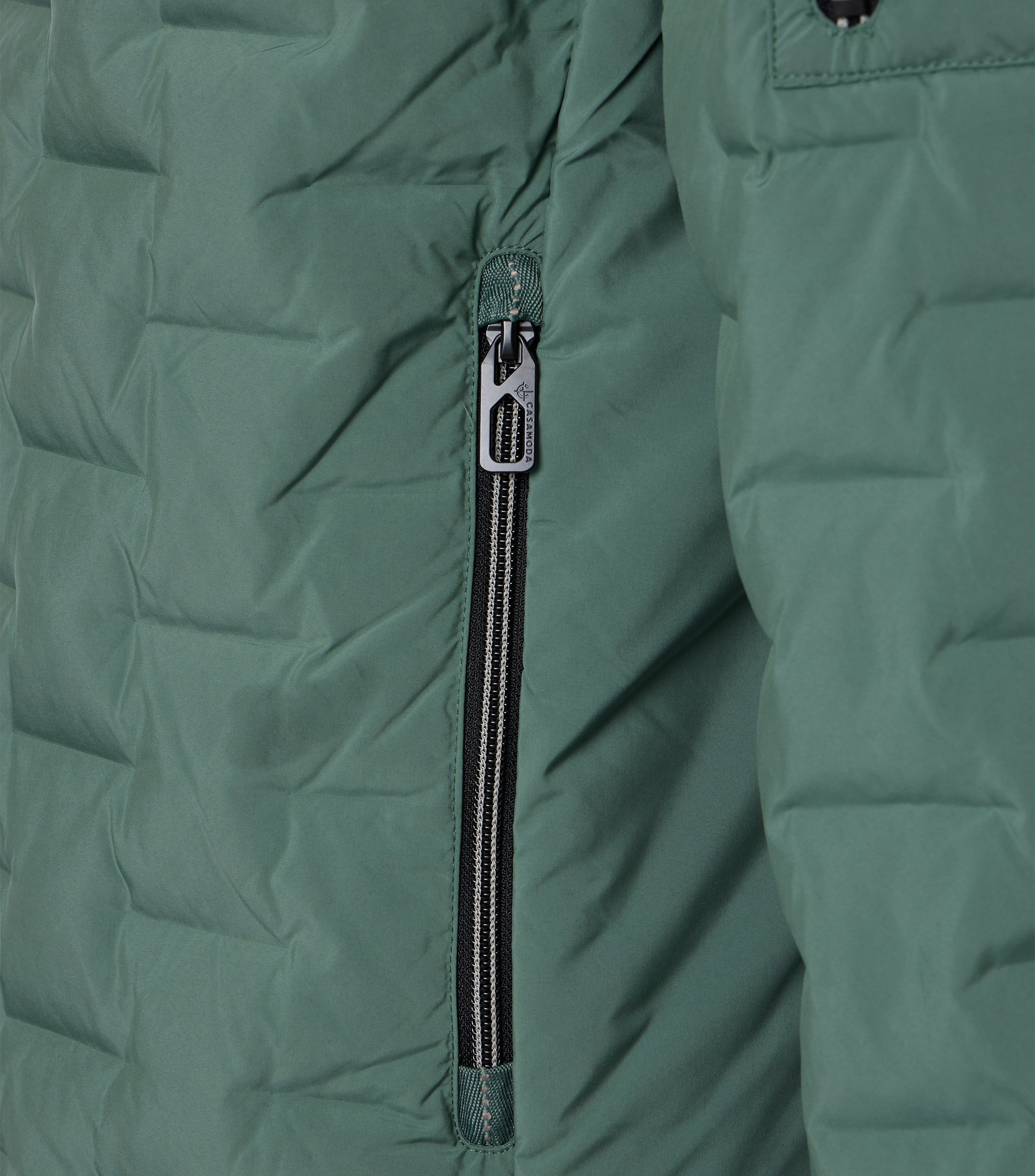 CASAMODA Quilted Jacket Solid Green XXL 2