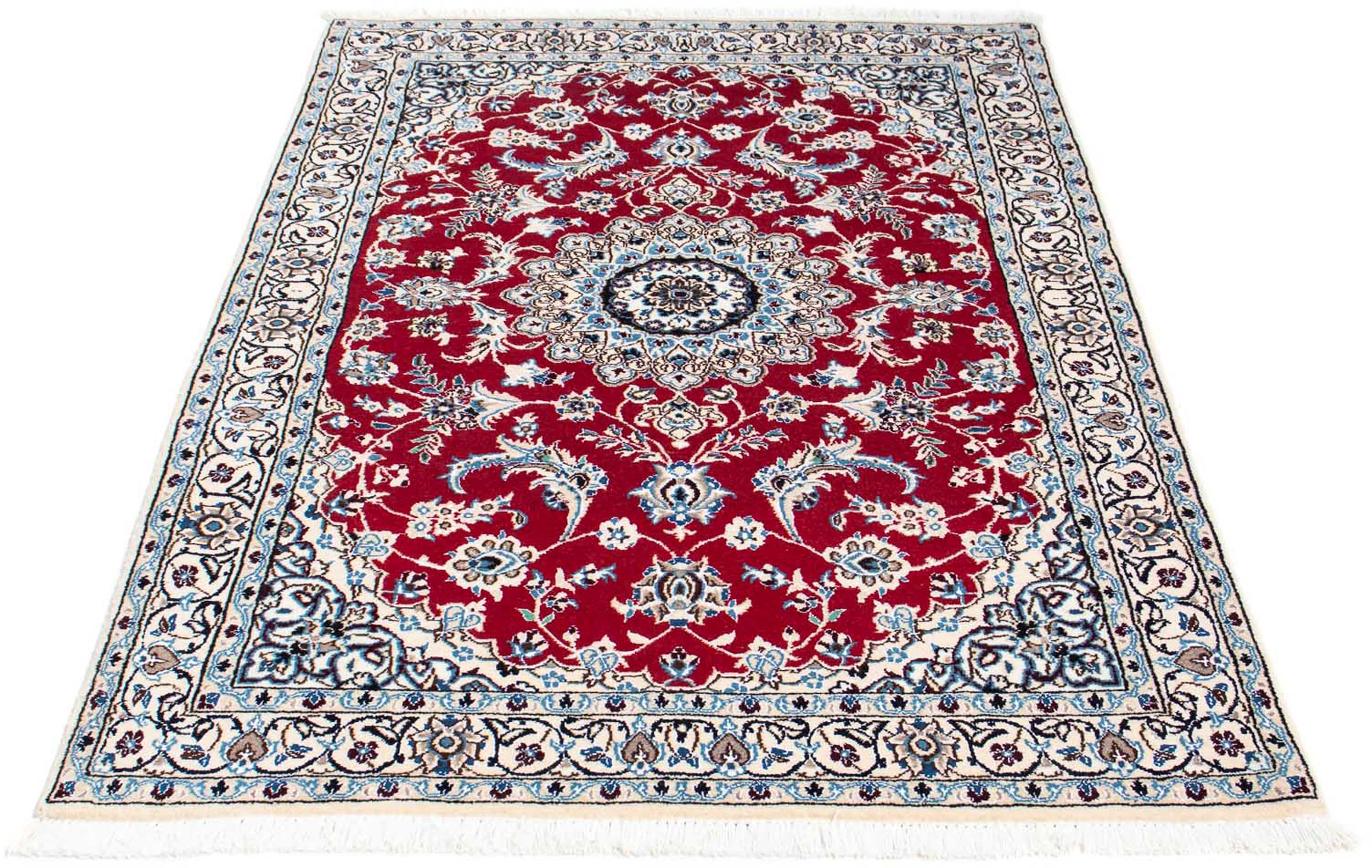 morgenland Orientteppich "Perser - Nain - Royal - 173 x 107 cm - rot", rechteckig, 10 mm Höhe, Wohnzimmer, Handgeknüpft,