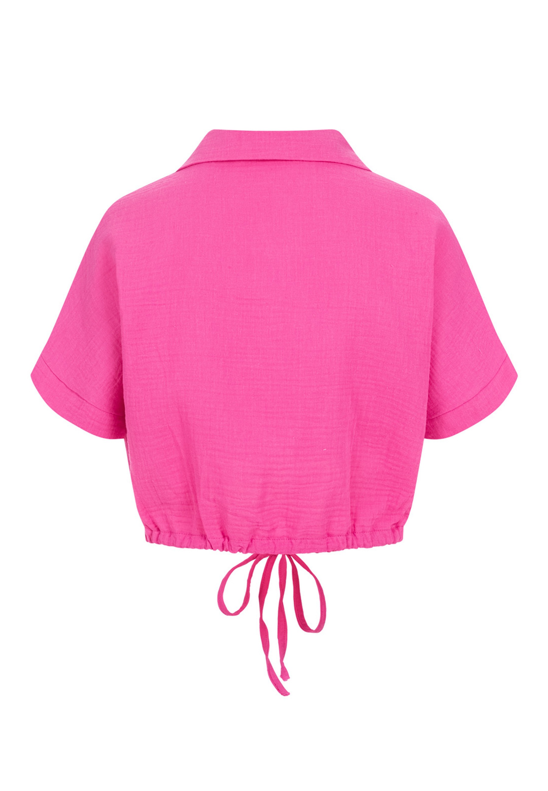 CLOUD 5IVE Klassische Bluse "CLOUD 5IVE Cropped Baumwoll Bluse mit Knopflei günstig online kaufen