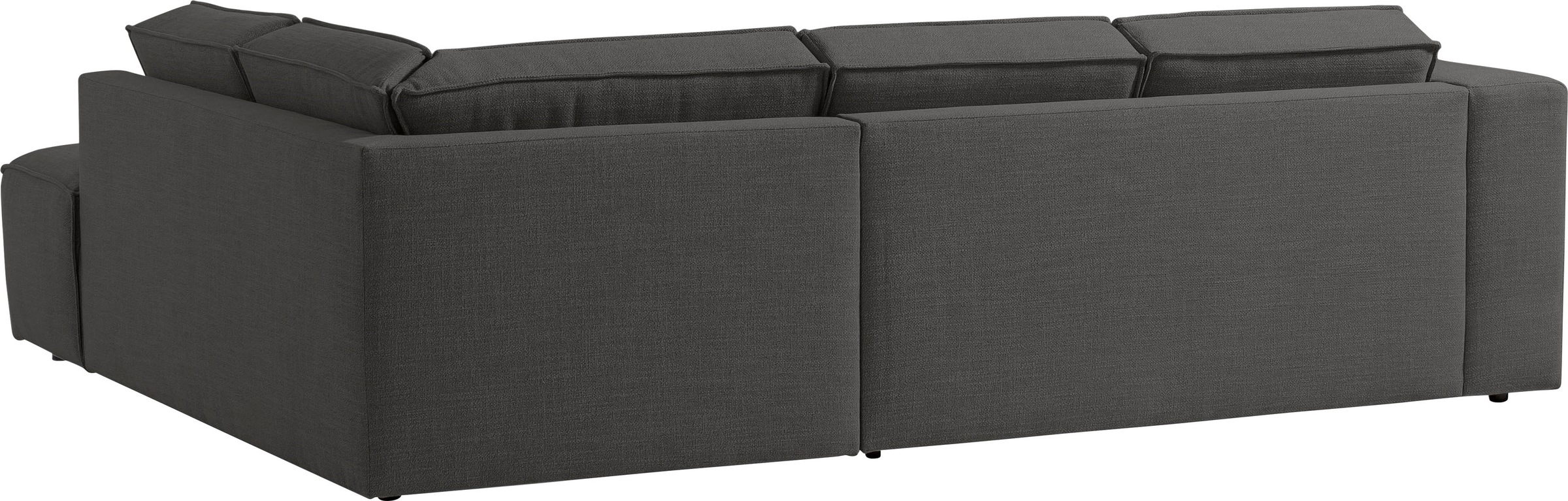 TRENDMANUFAKTUR Ecksofa »Dice mit Sitztiefenverstellung und Kaltschaumpolsterung«, hoher Sitzkomfort, aktuelle Kedernaht, L-Form