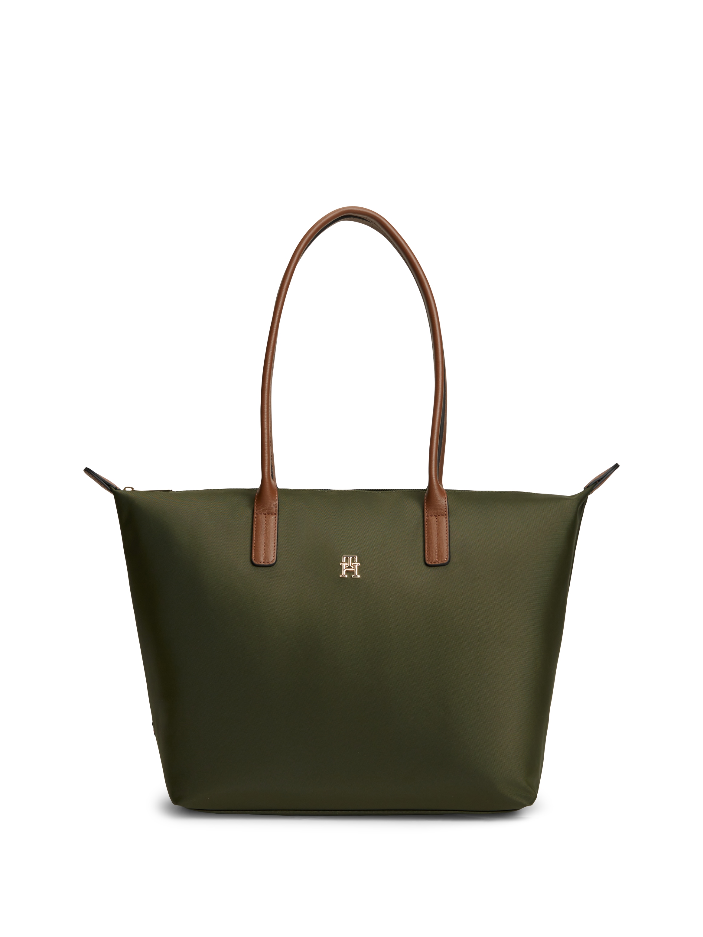 Tommy Hilfiger 1100000002199 »POPETTE TOTE« Damen Handtasche, Schultertasche mit kontrastfarbigen Henkeln