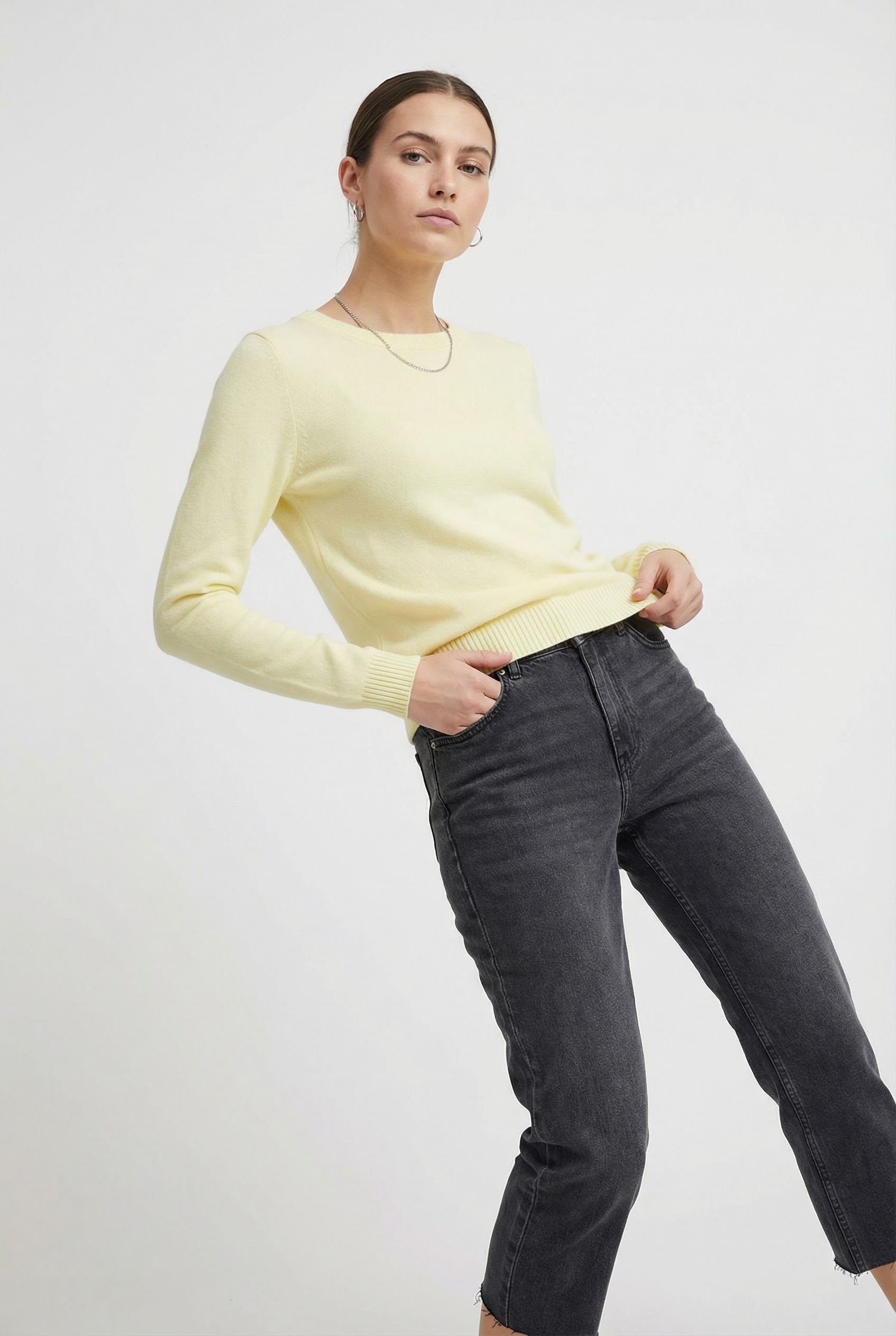 Vila Rundhalspullover "VIRIL O-NECK L/S KNIT TOP - NOOS" Viskosemischung, r günstig online kaufen