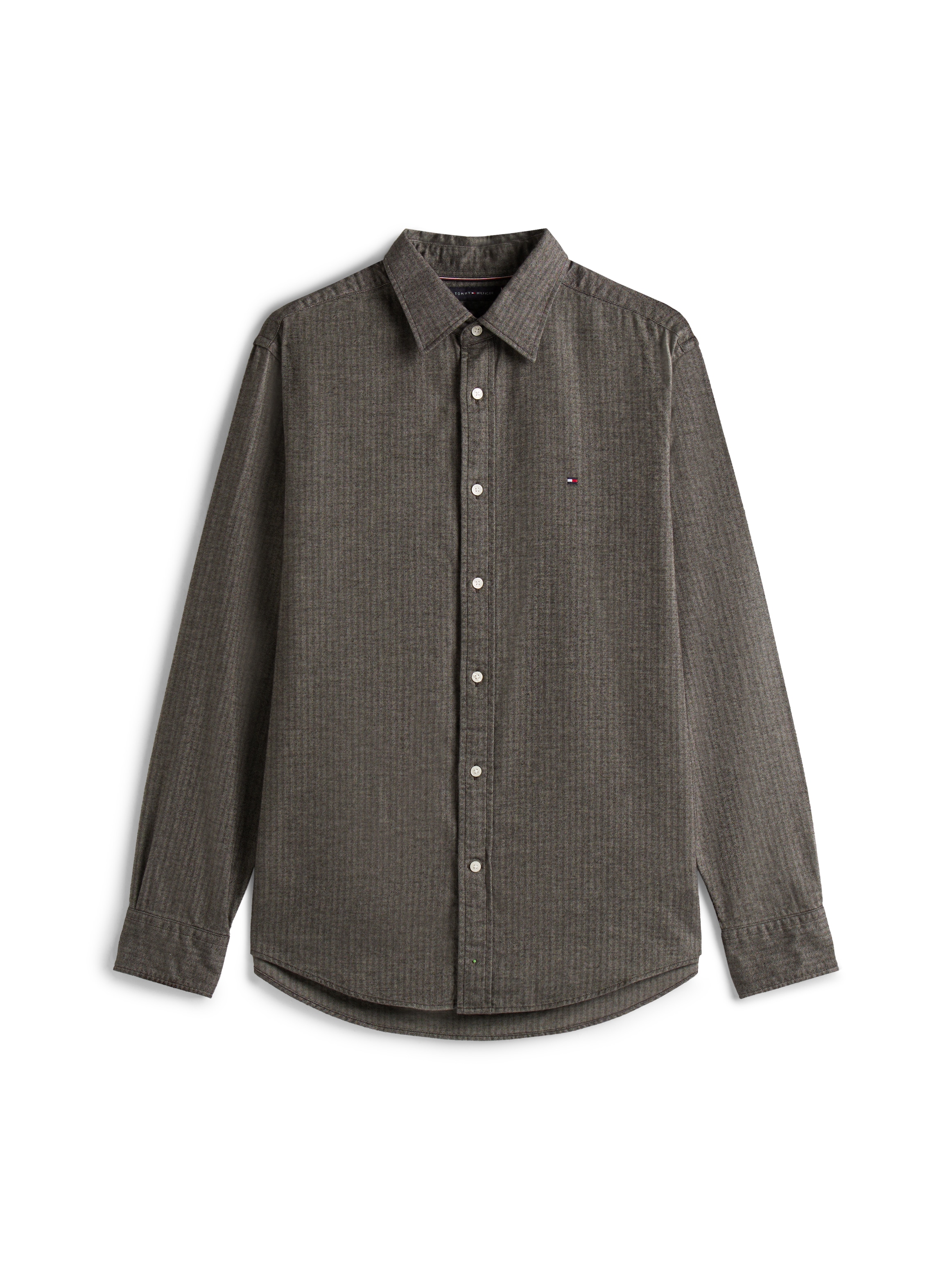 Tommy Hilfiger Langarmhemd »FLANNEL HERRINGBONE SHIRT«, Regular fit