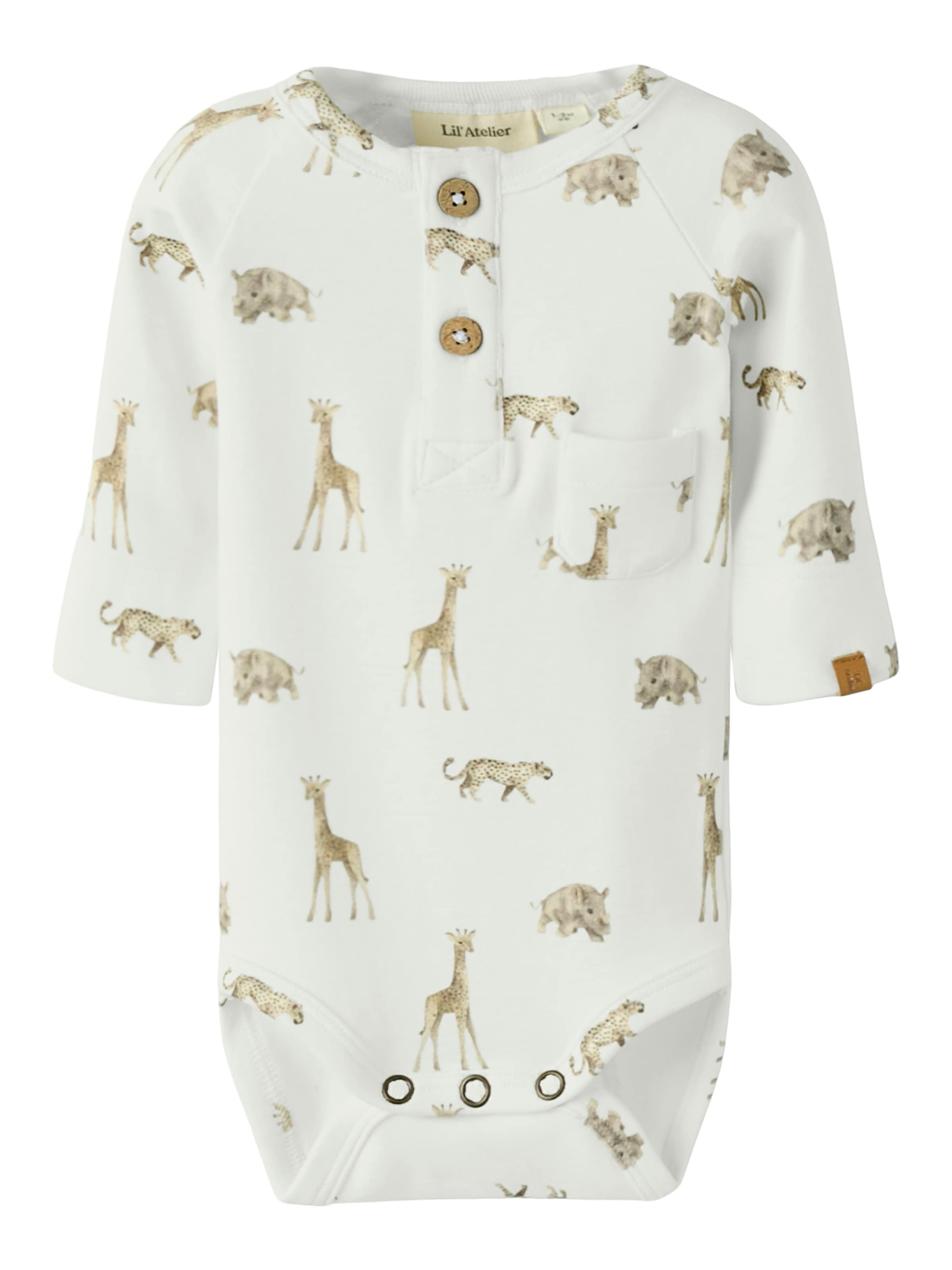 Lil' Atelier Langarmbody »NBMGAYO ELM LS SLIM BODY LIL NOOS« Baumwollmischung
