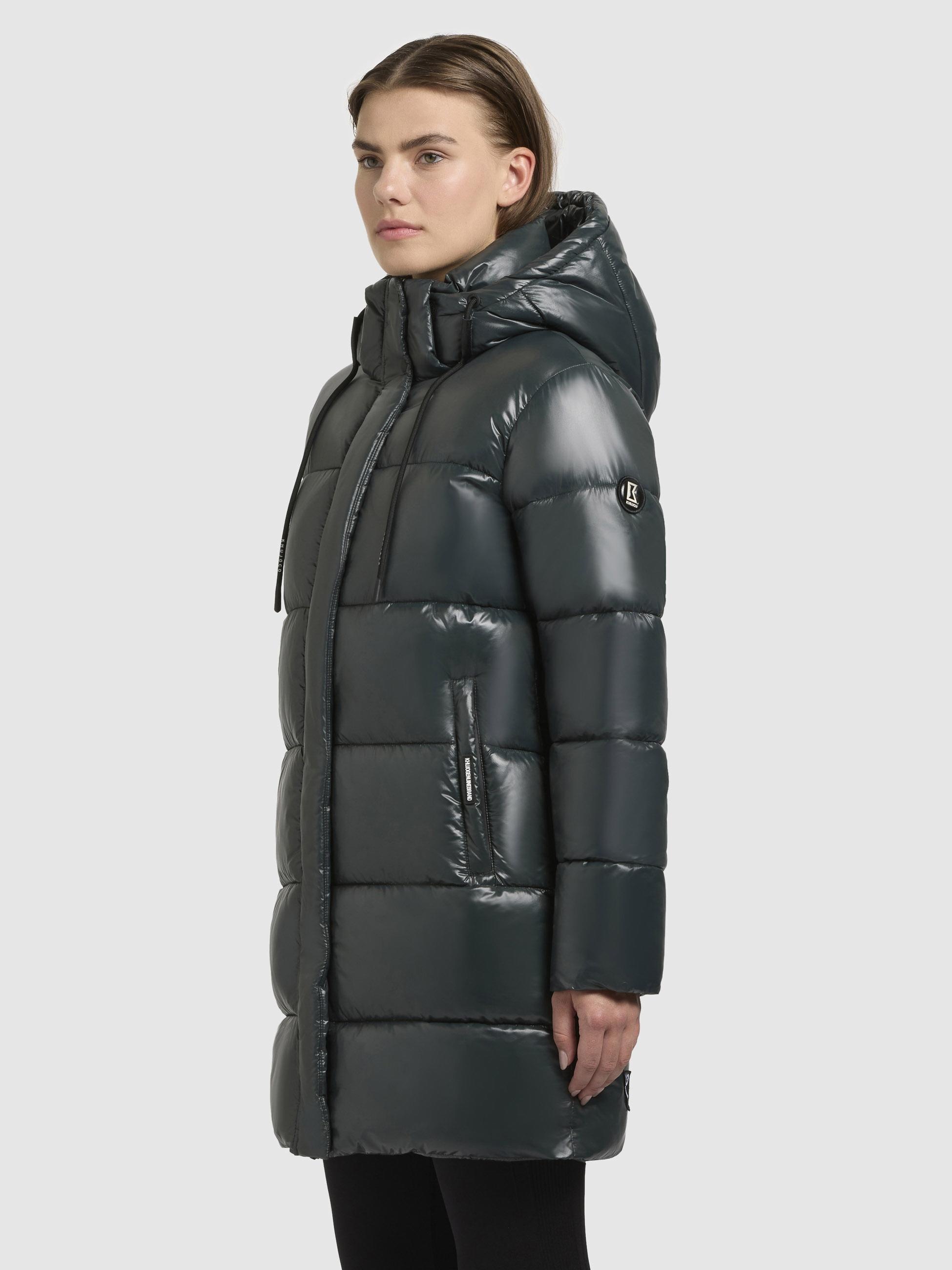 khujo Steppjacke »Jadet2-YM«, mit Kapuze, Schimmernder Winter Kurzmantel mit abnehmbarer Kapuze