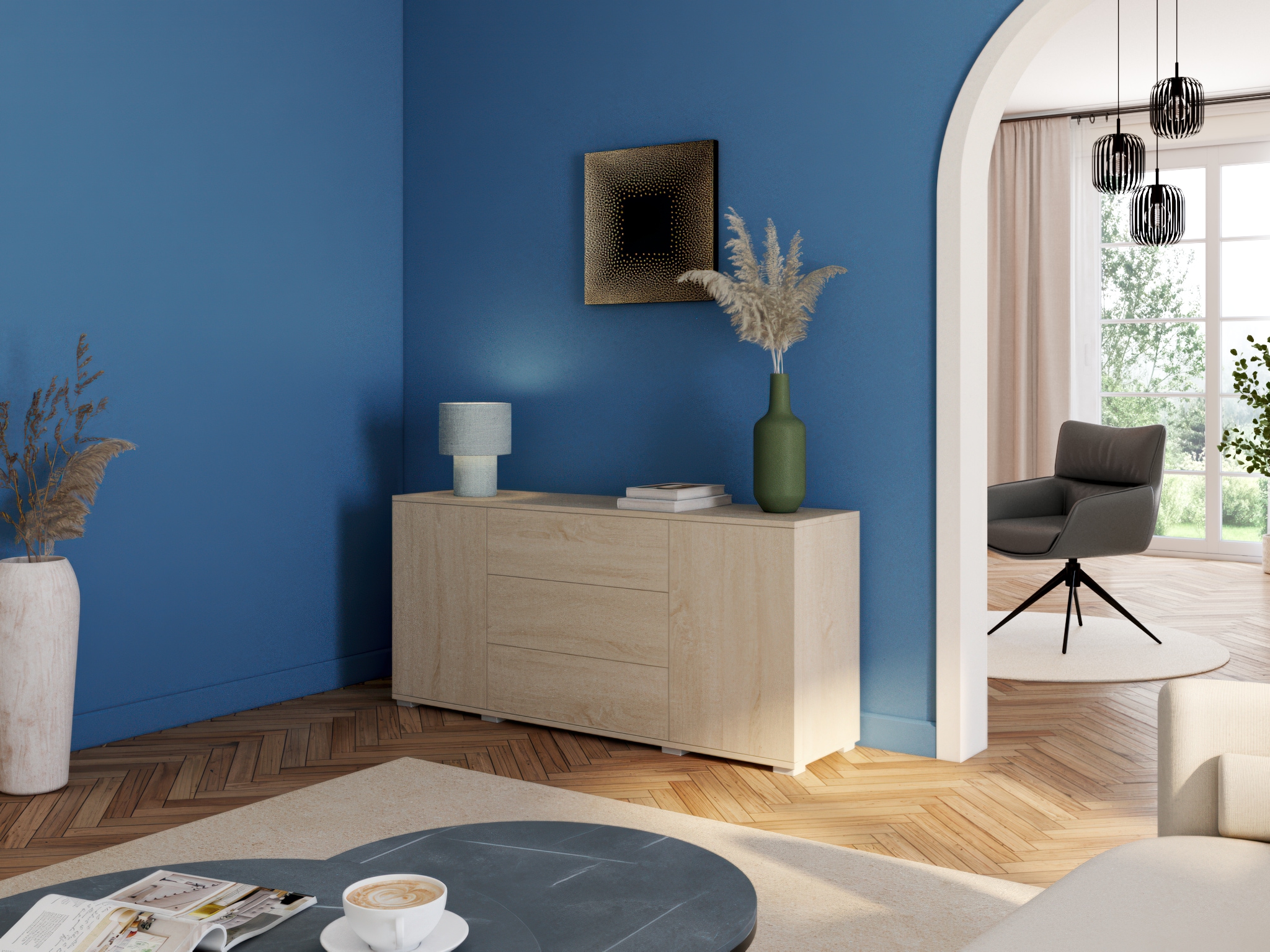 LeGer Home by Lena Gercke Tischleuchte »Debora« E27 1 Stk. Teddy-Stoff, Höhe 30 cm, Ø 23 cm, E27