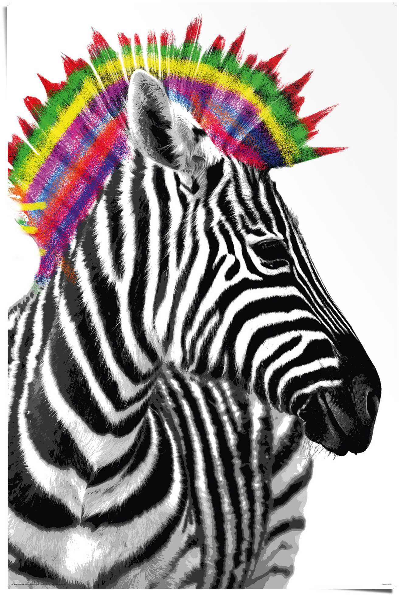 Reinders Poster "Zebra Punk" 1 Stk. tlg. günstig online kaufen