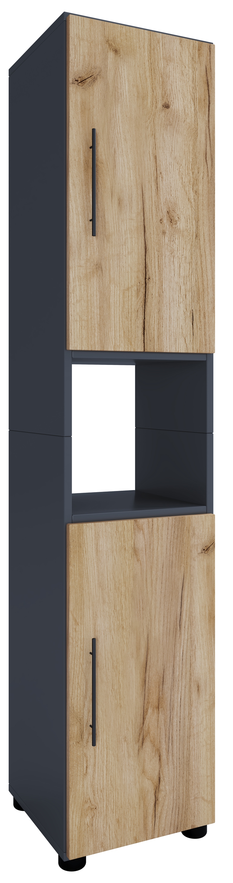 VCM Hochschrank »VCM Holz Badezimmerschrank | Badmöbel | Stand Badregal | Hochschrank | Maße ca. H. 153 x B. 31 x T. 30 cm - Flandu«, (1 St.)
