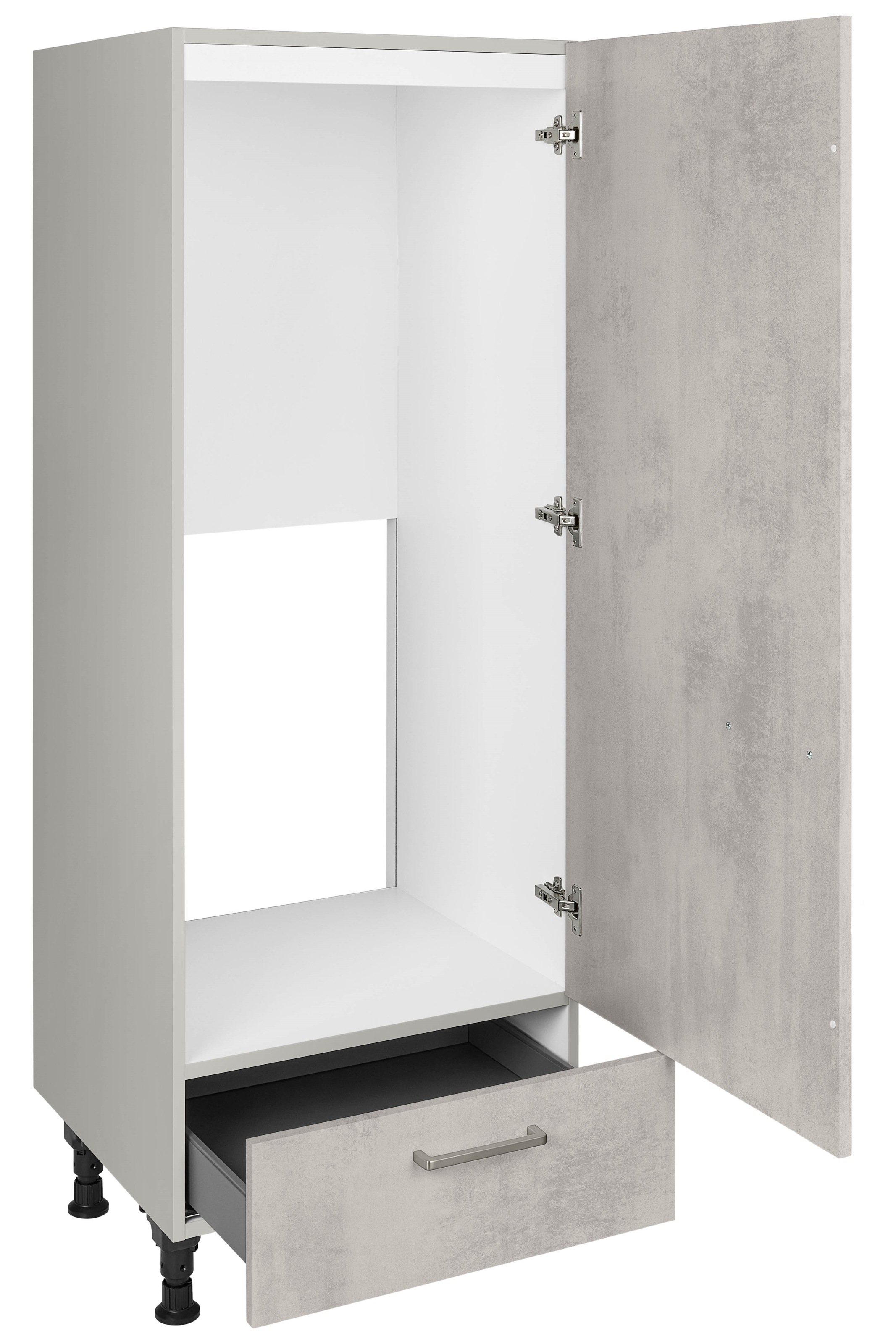 nobilia® Kühlumbauschrank »"Riva", Ausrichtung wählbar, mit Schubkasten,«, vormontiert, Breite/Höhe: 60/167,8 cm