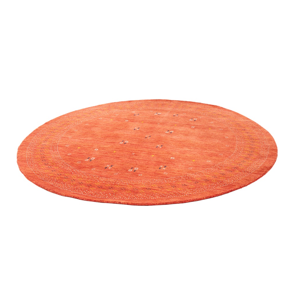 morgenland Wollteppich »LuxeWeave - Gabbeh Teppich - Loribaft Softy«, rund, 1,2 mm Höhe, Sehr weicher Flor