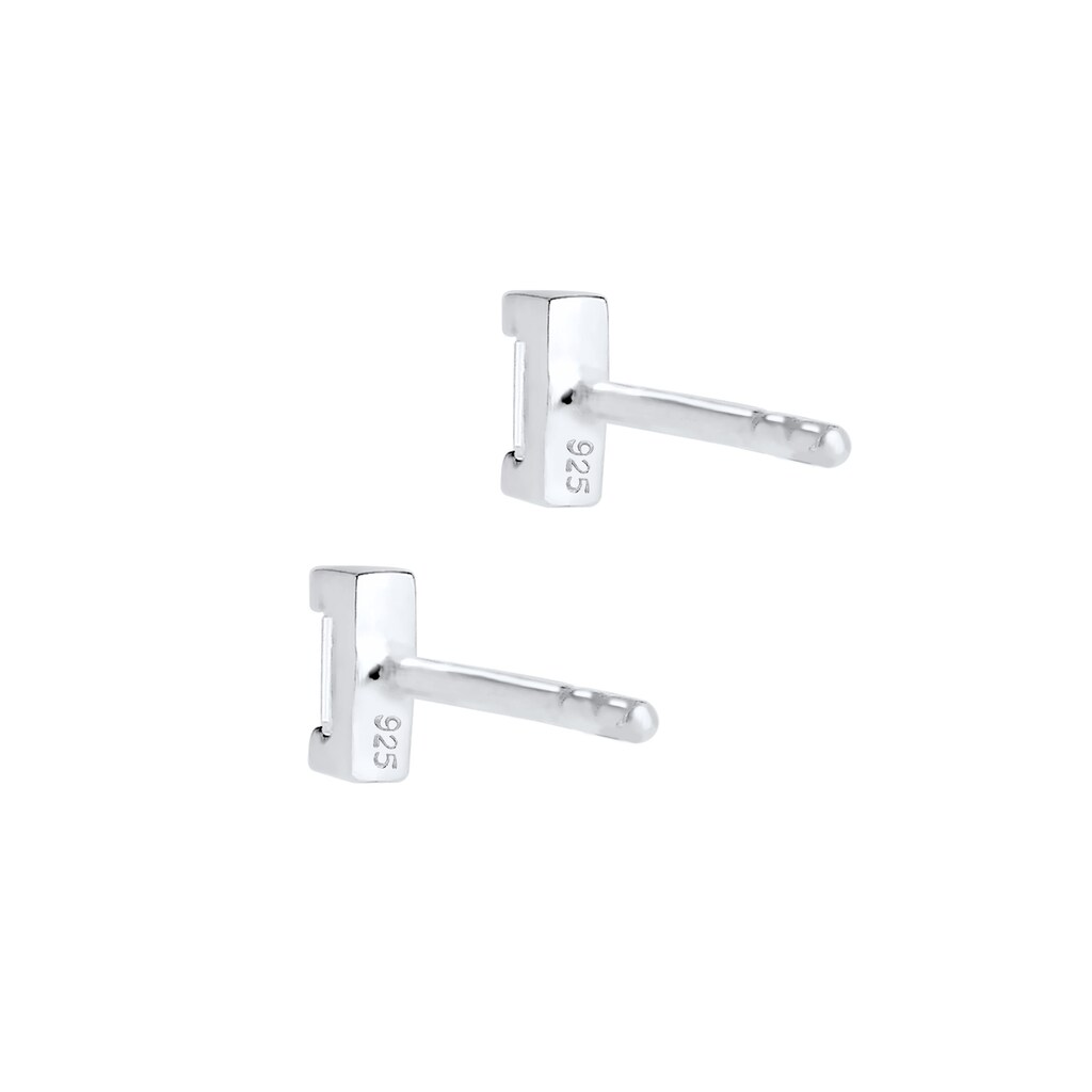 Elli Paar Ohrstecker »Minimal Geo Topas Edelstein Zart Basic 925 Silber«