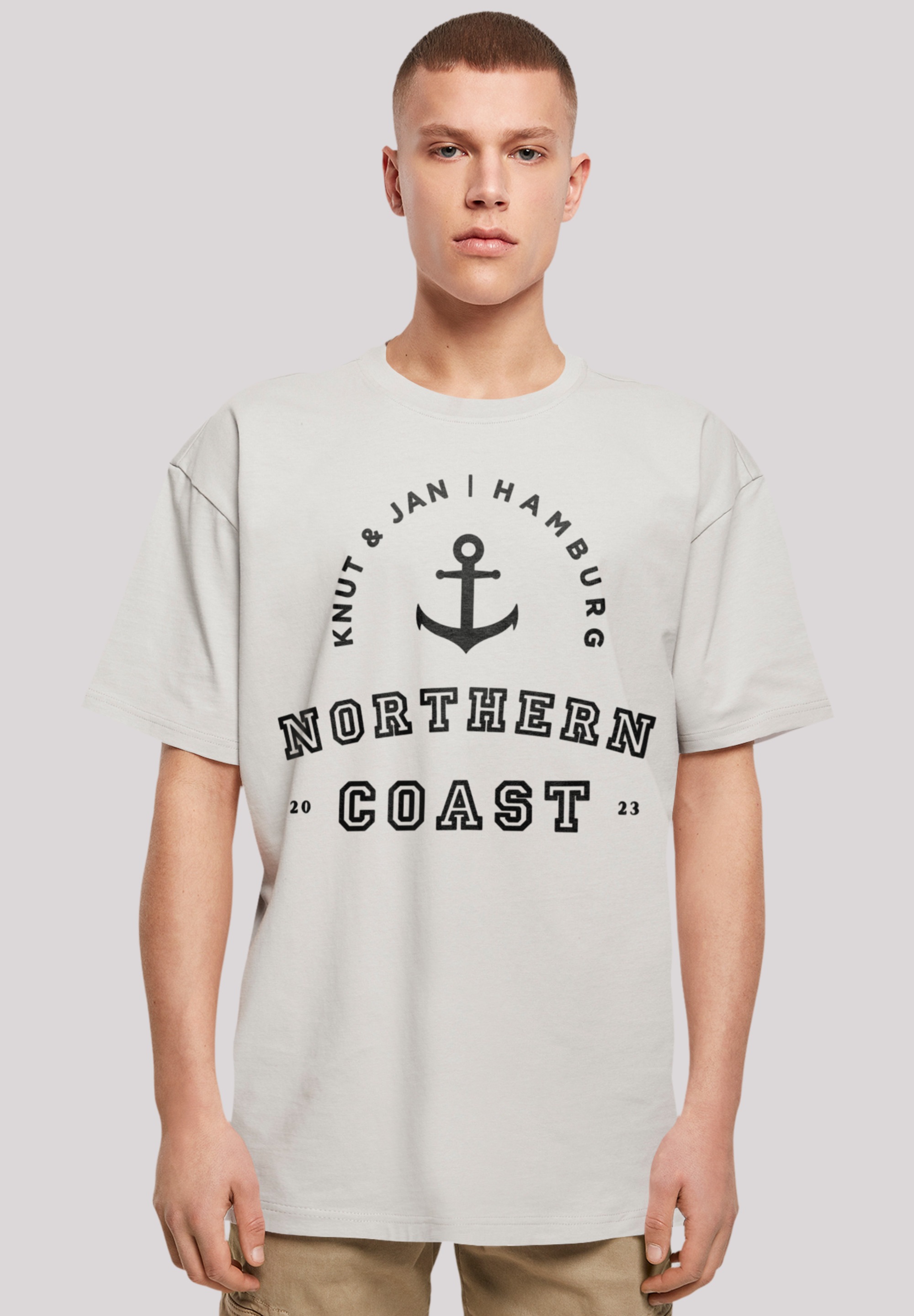 F4NT4STIC T-Shirt "Northern Coast Nordsee Knut & Jan Hamburg", Print