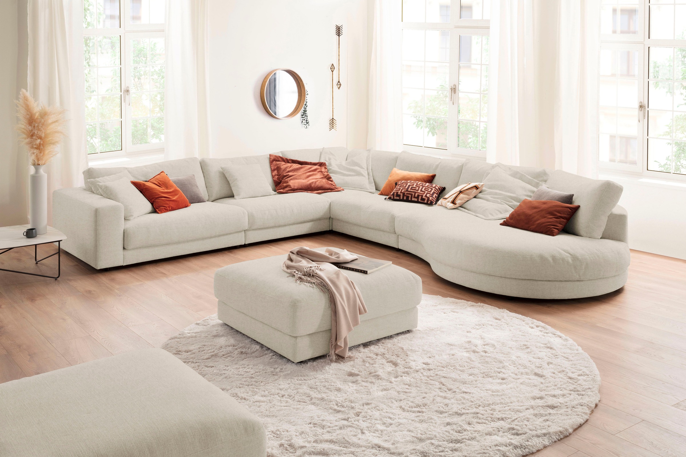 3C Candy Kampinė sofa »Enisa II bequem ir komfortabel Mega Familiensofa L-Form« incl. 3 Flatterkissen patogi su Flecken-Schutz-Bezug Easy care