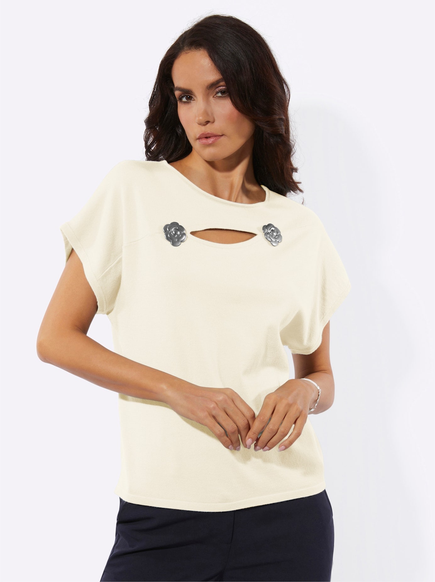 creation L Kurzarmpullover »Pullover«