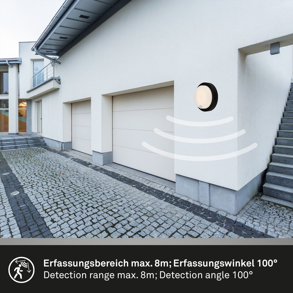 Briloner Leuchten Außen-Wandleuchte »Akku LED Außenwandleuchte mit Bewegungsmelder, Kunststoff, schwarz«