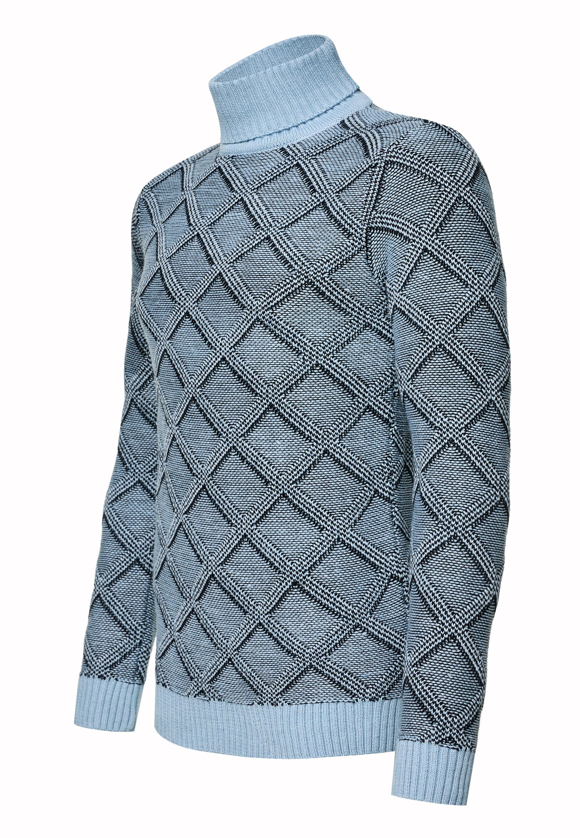Rusty Neal Rollkragenpullover mit stylischem Karo-Muster