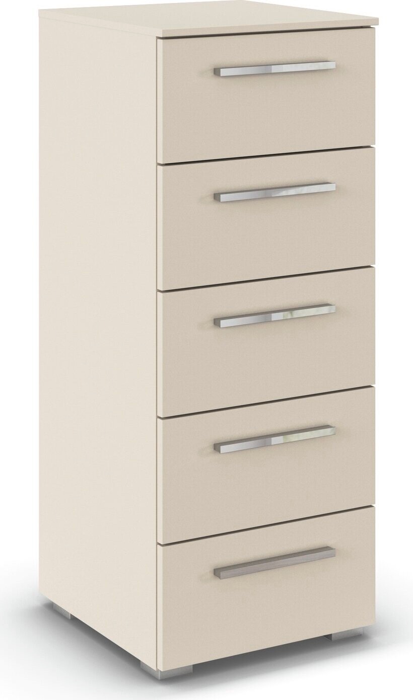 rauch Schubkastenkommode "Highboard Sideboard Kommode MONTCLAR Frontauswahl Dekor/Hochglanz/Glas" in 2 Breiten: 40 oder 80 cm / Höhe 100 cm, inkl. Soft-Close-Funktion, mit 5 geräumigen Schubladen, viele Griffvarianten MADE IN GERMANY