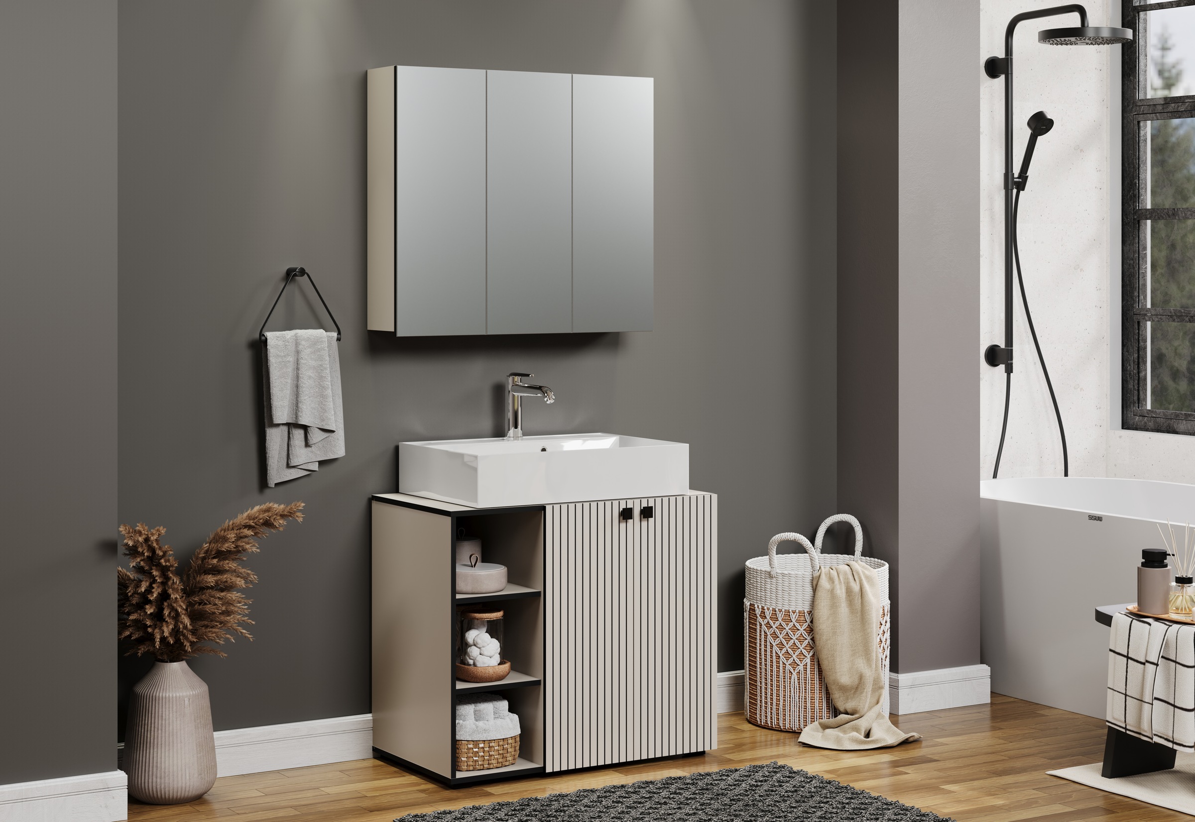 welltime Badspiegel "Amrum", (1 St.), Eleganter Badezimmerspiegel mit Ablag günstig online kaufen